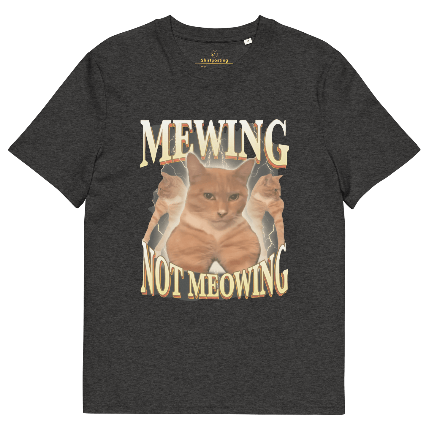 Mewing Premium Organic T-Shirt Meme - Dark Heather Grey | Shirtposting