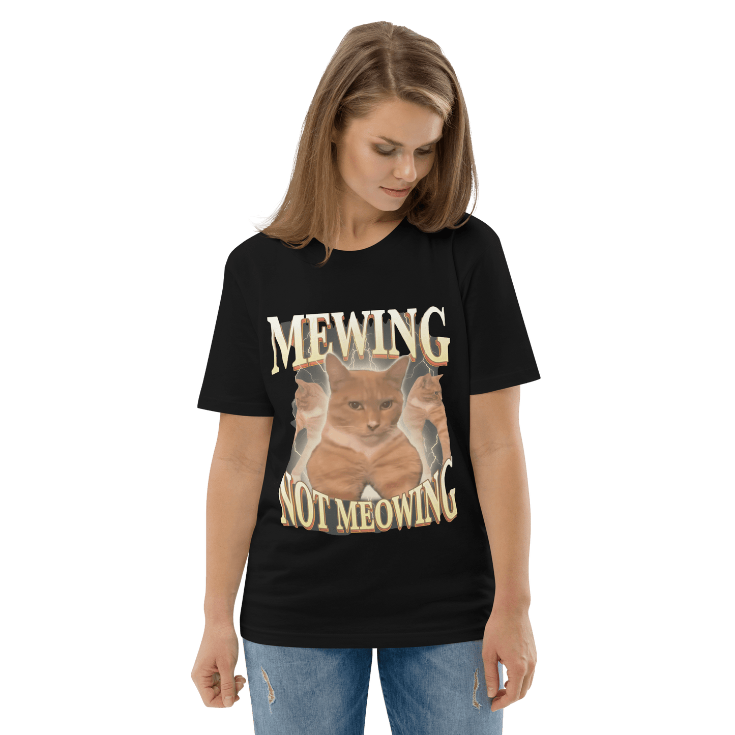 Mewing Premium Organic T-Shirt Meme - Dark Heather Grey | Shirtposting