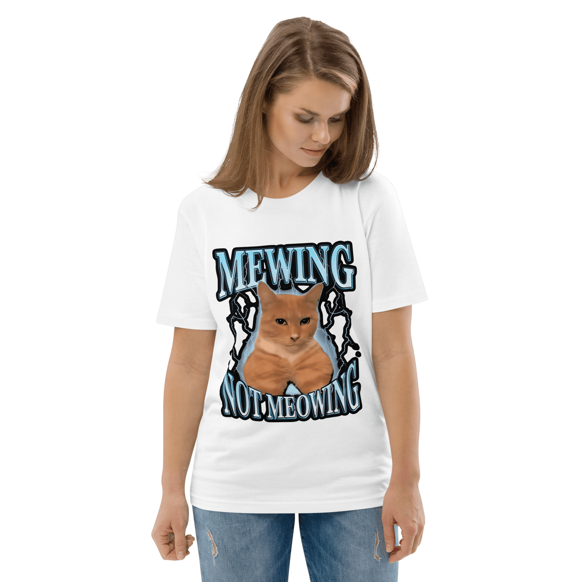 Mewing Premium Organic T-Shirt Meme - Dark Heather Grey | Shirtposting