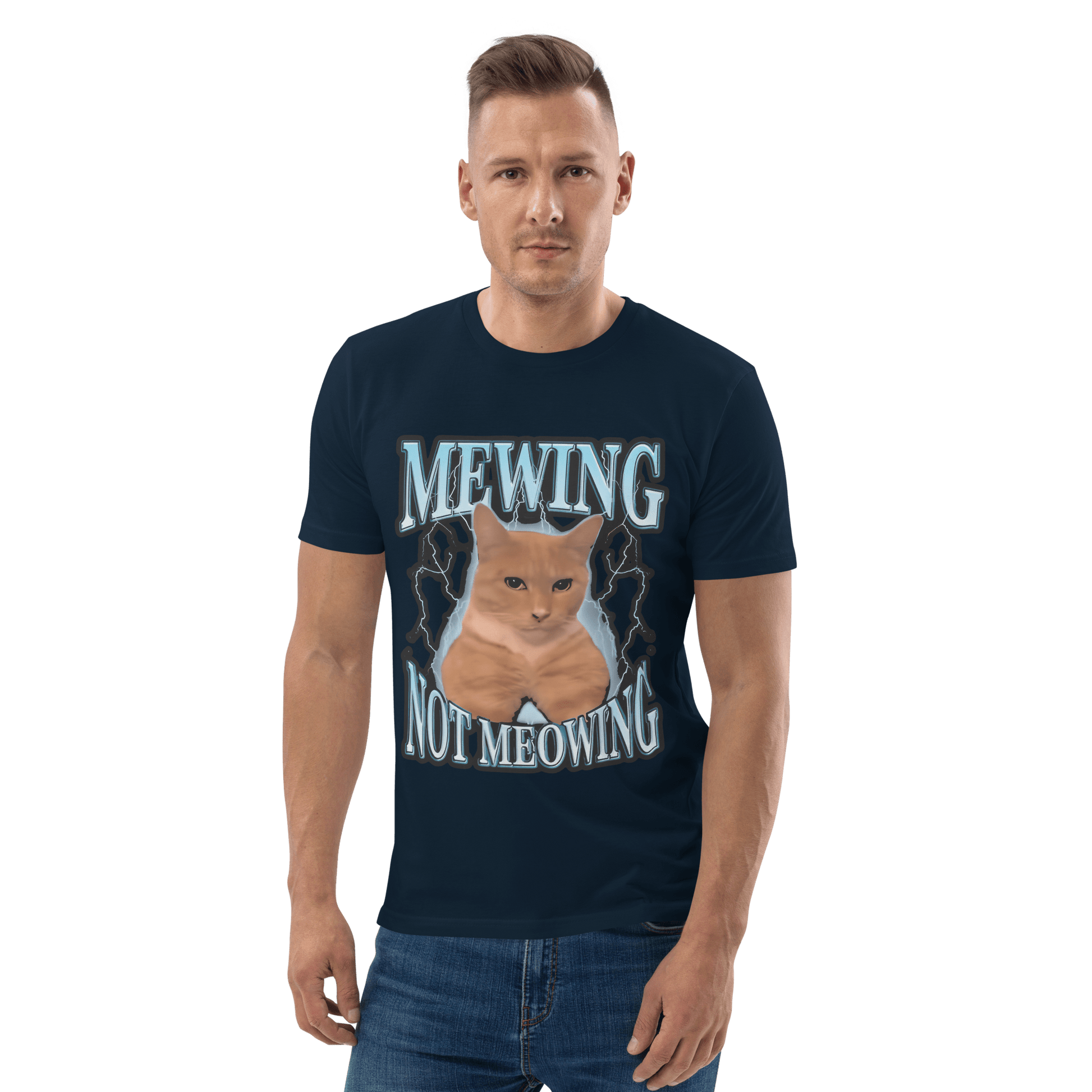 Mewing Premium Organic T-Shirt Meme - Dark Heather Grey | Shirtposting
