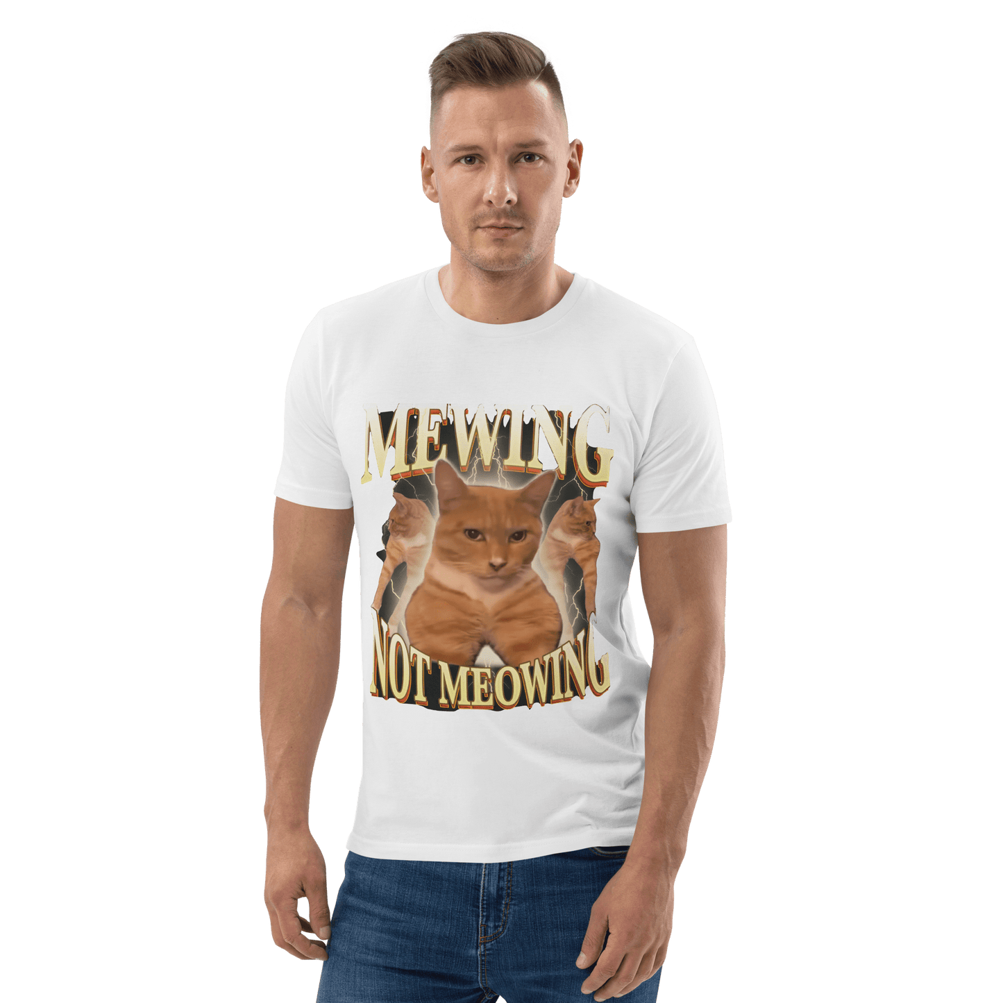 Mewing Premium Organic T-Shirt Meme - Dark Heather Grey | Shirtposting
