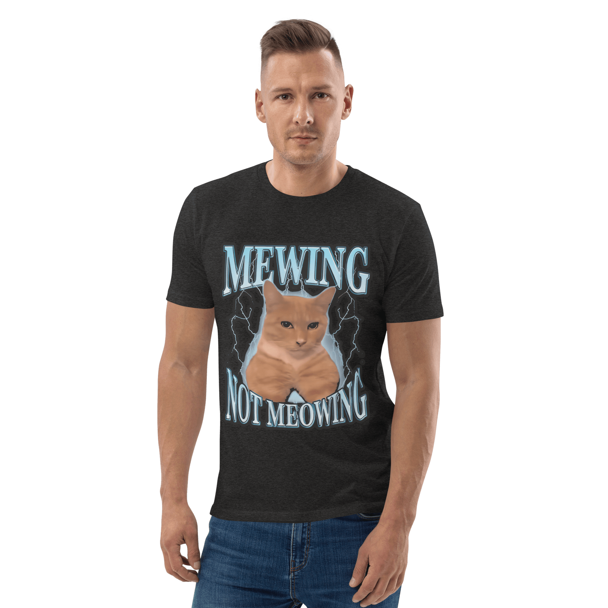 Mewing Premium Organic T-Shirt Meme - Dark Heather Grey | Shirtposting
