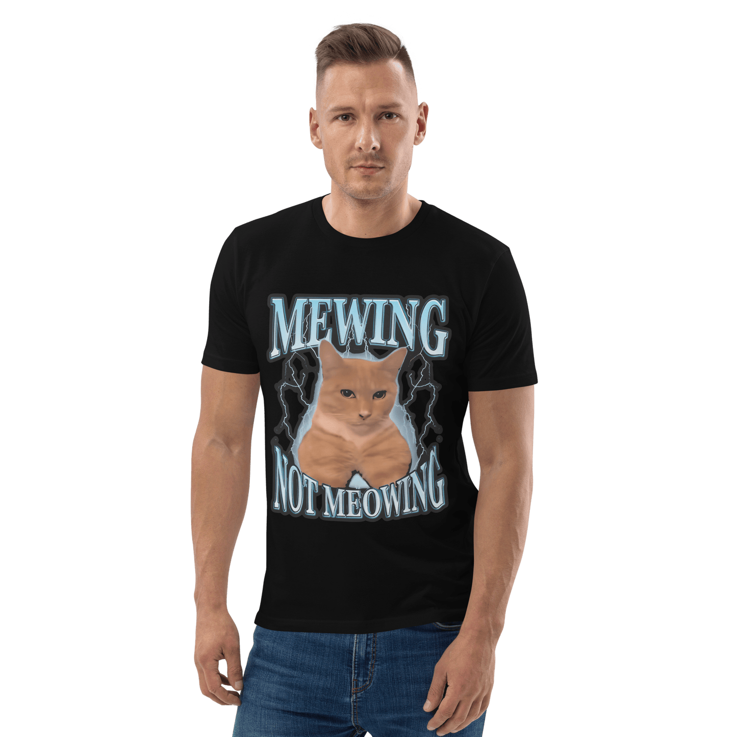 Mewing Premium Organic T-Shirt Meme - Dark Heather Grey | Shirtposting