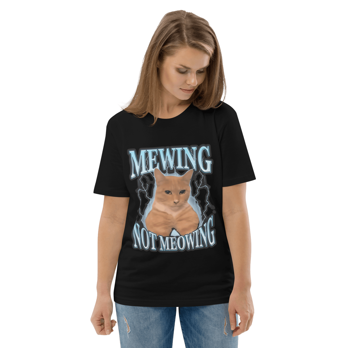 Mewing Premium Organic T-Shirt Meme - Dark Heather Grey | Shirtposting