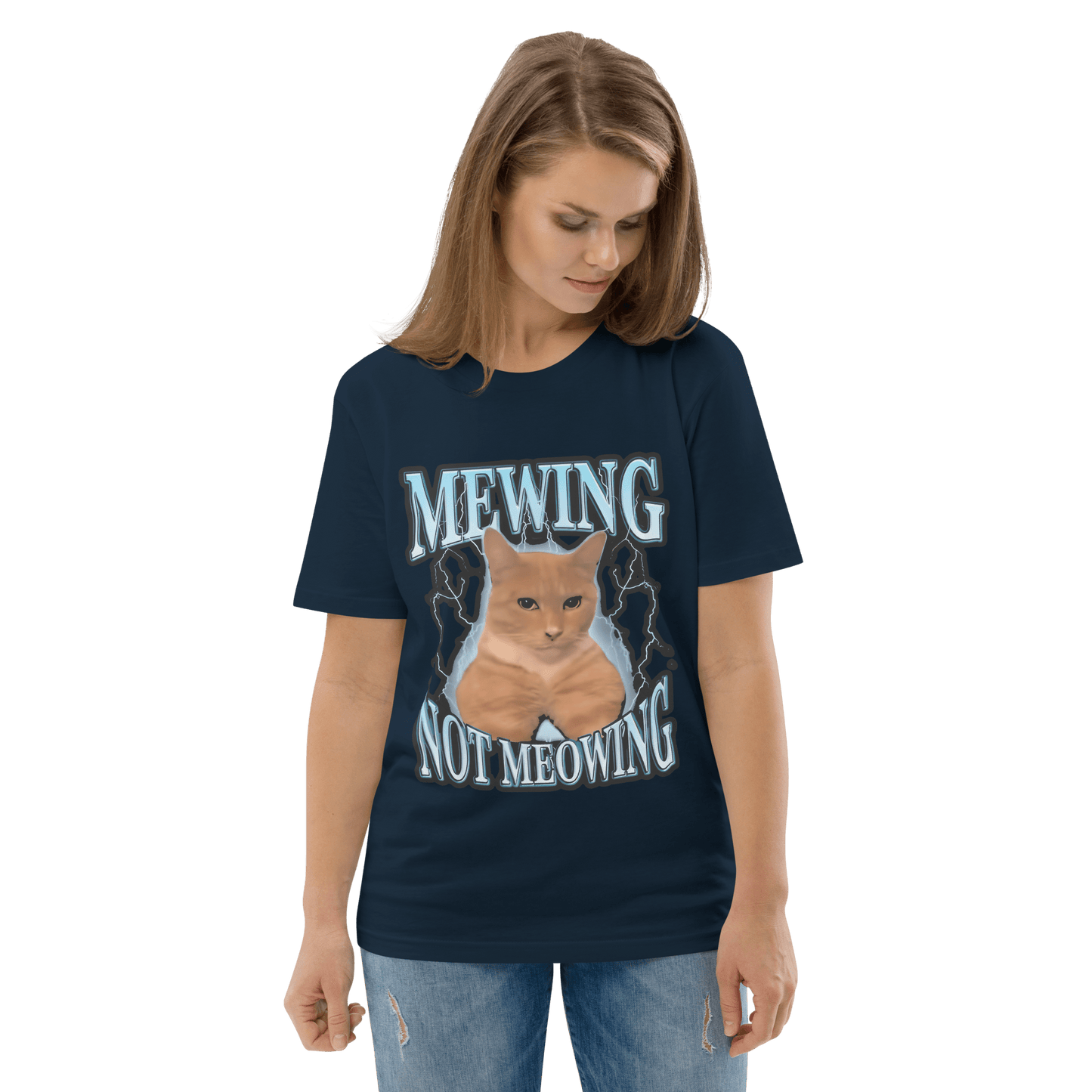 Mewing Premium Organic T-Shirt Meme - Dark Heather Grey | Shirtposting