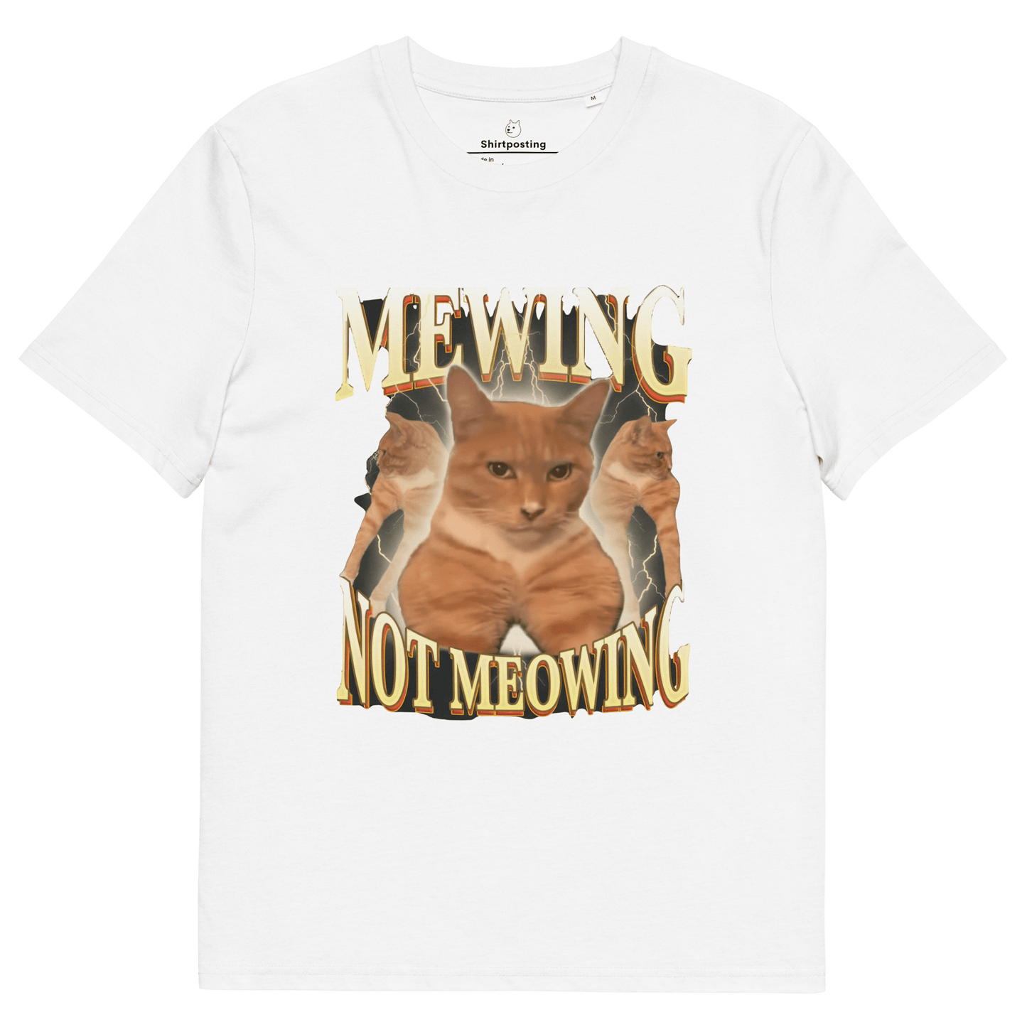 Mewing Premium Organic T-Shirt Meme - White | Shirtposting