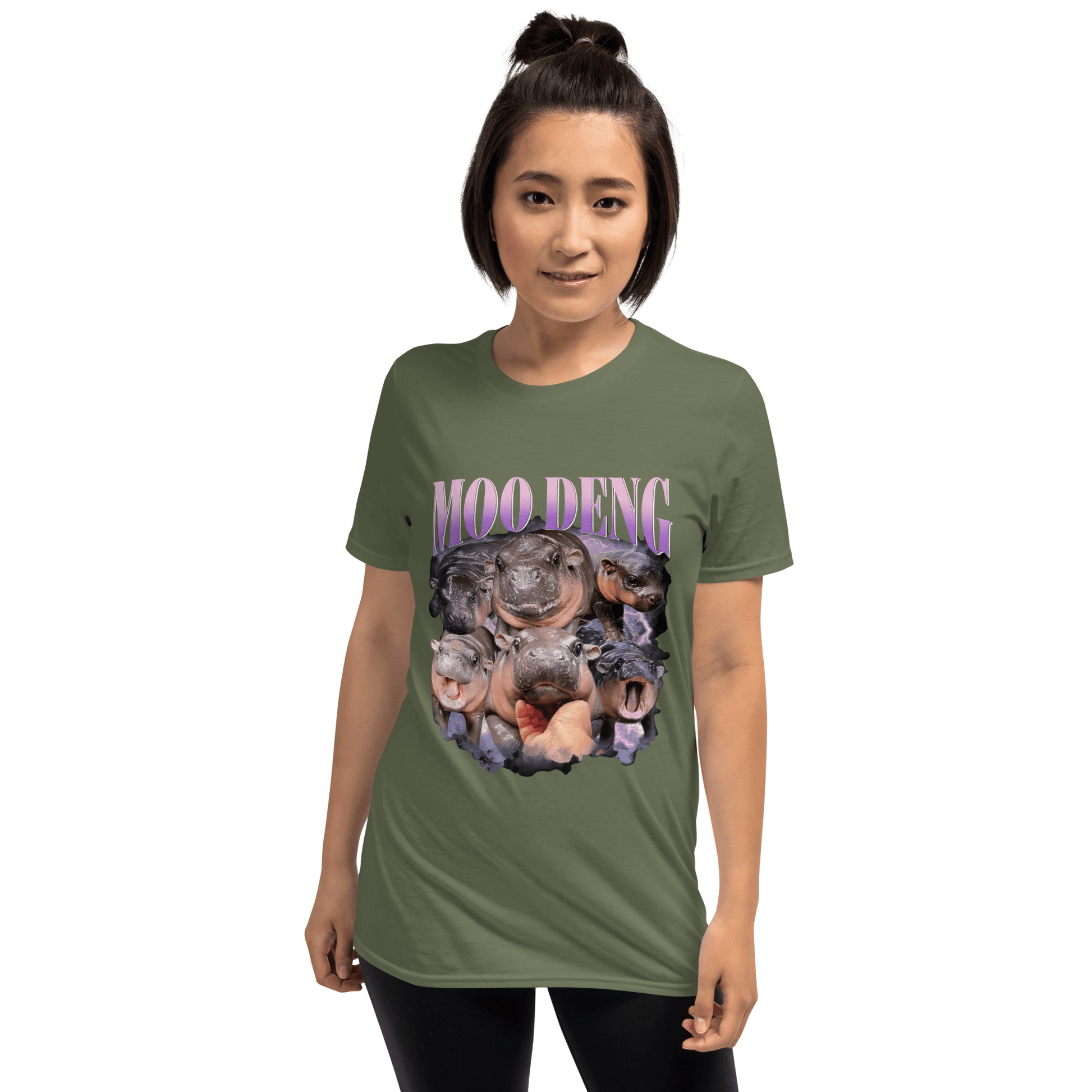 Moo Deng Classic T-Shirt Meme - Dark Heather Grey | Shirtposting