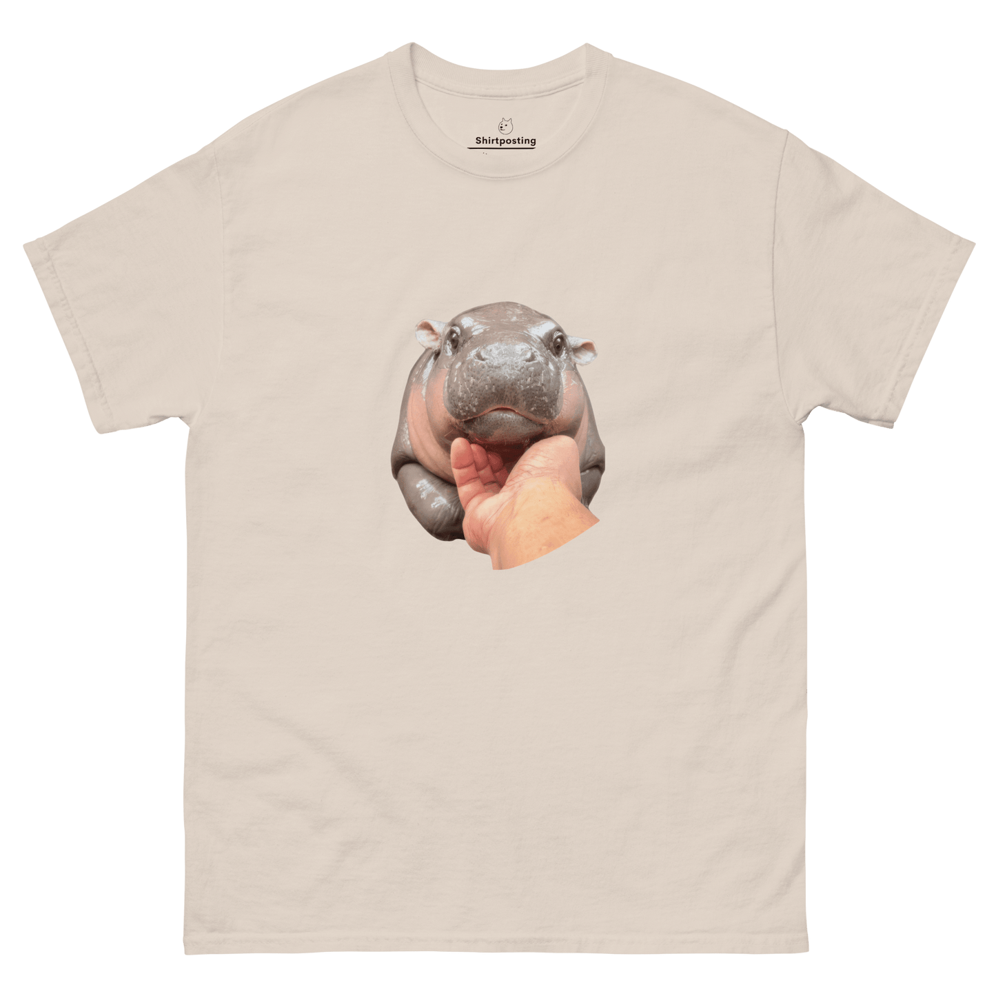 Moo Deng Classic T-Shirt Meme - Natural | Shirtposting