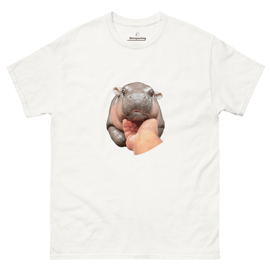 Moo Deng Classic T-Shirt Meme - White | Shirtposting