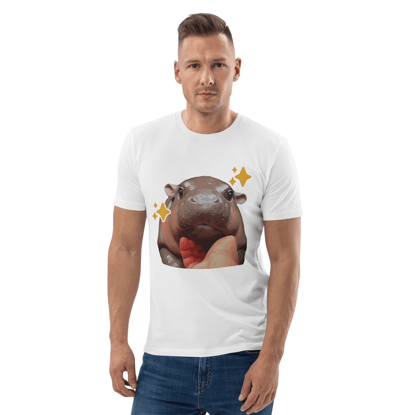 Moo Deng Premium Organic T-Shirt Meme - Cotton Pink | Shirtposting