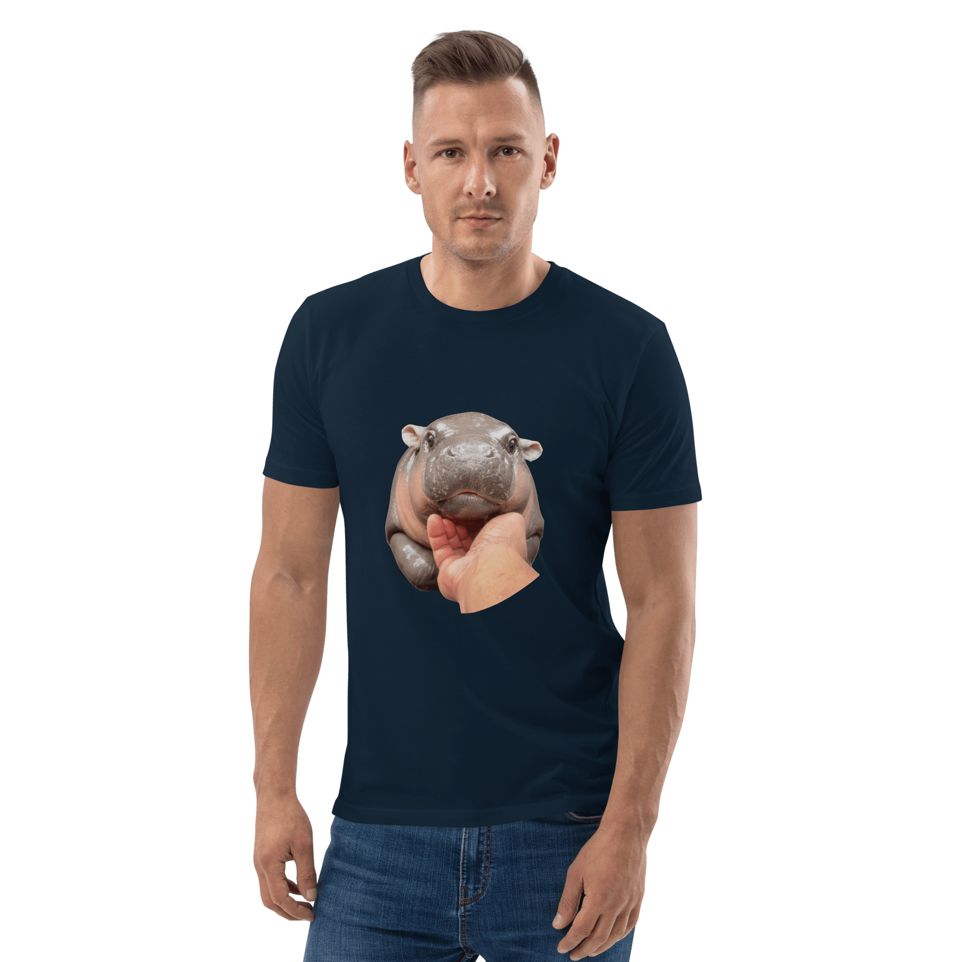 Moo Deng Premium Organic T-Shirt Meme - Dark Heather Grey | Shirtposting