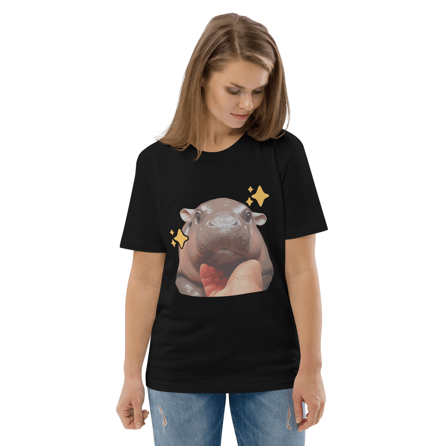Moo Deng Premium Organic T-Shirt Meme - Heather Grey | Shirtposting