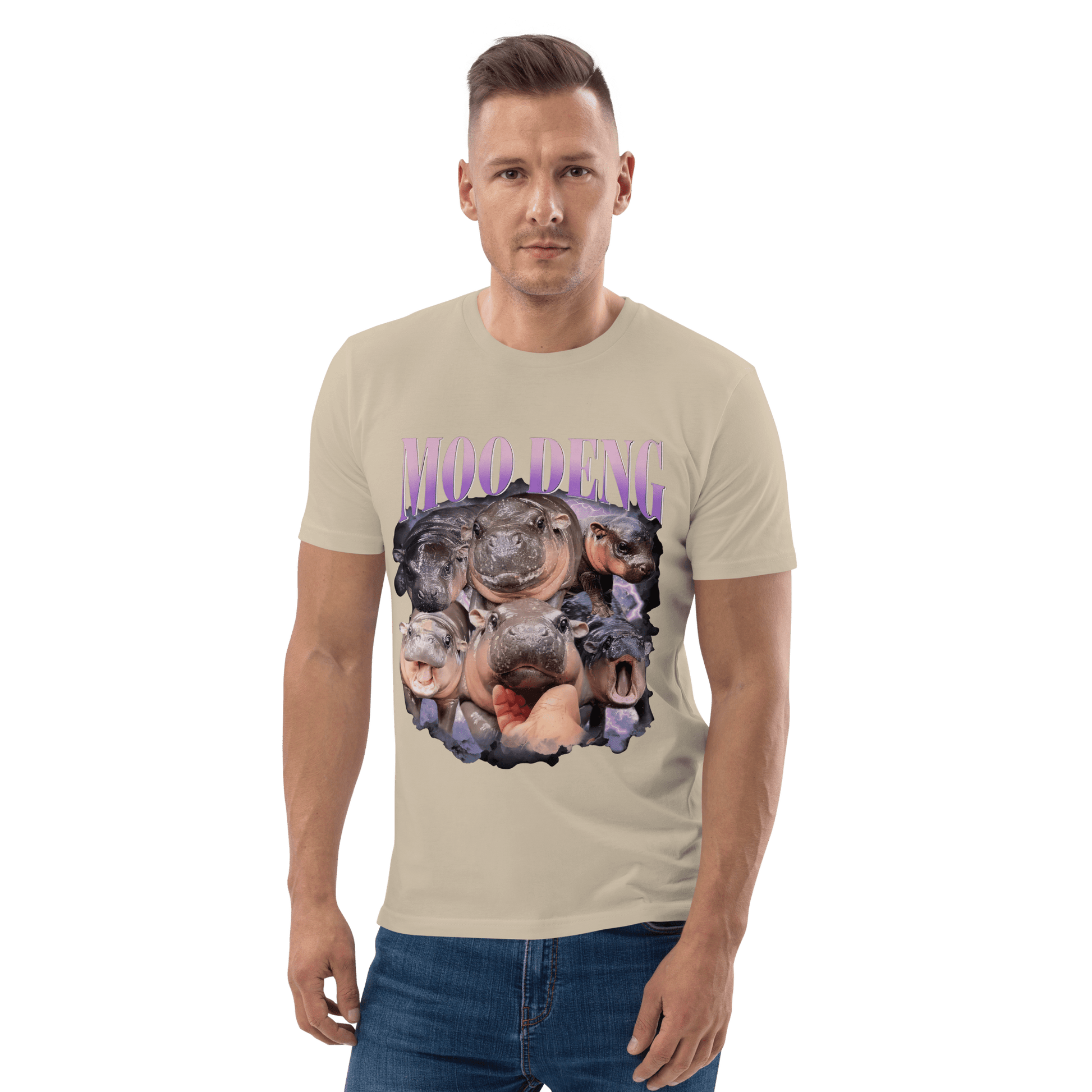 Moo Deng Premium Organic T-Shirt Meme - Lavender | Shirtposting