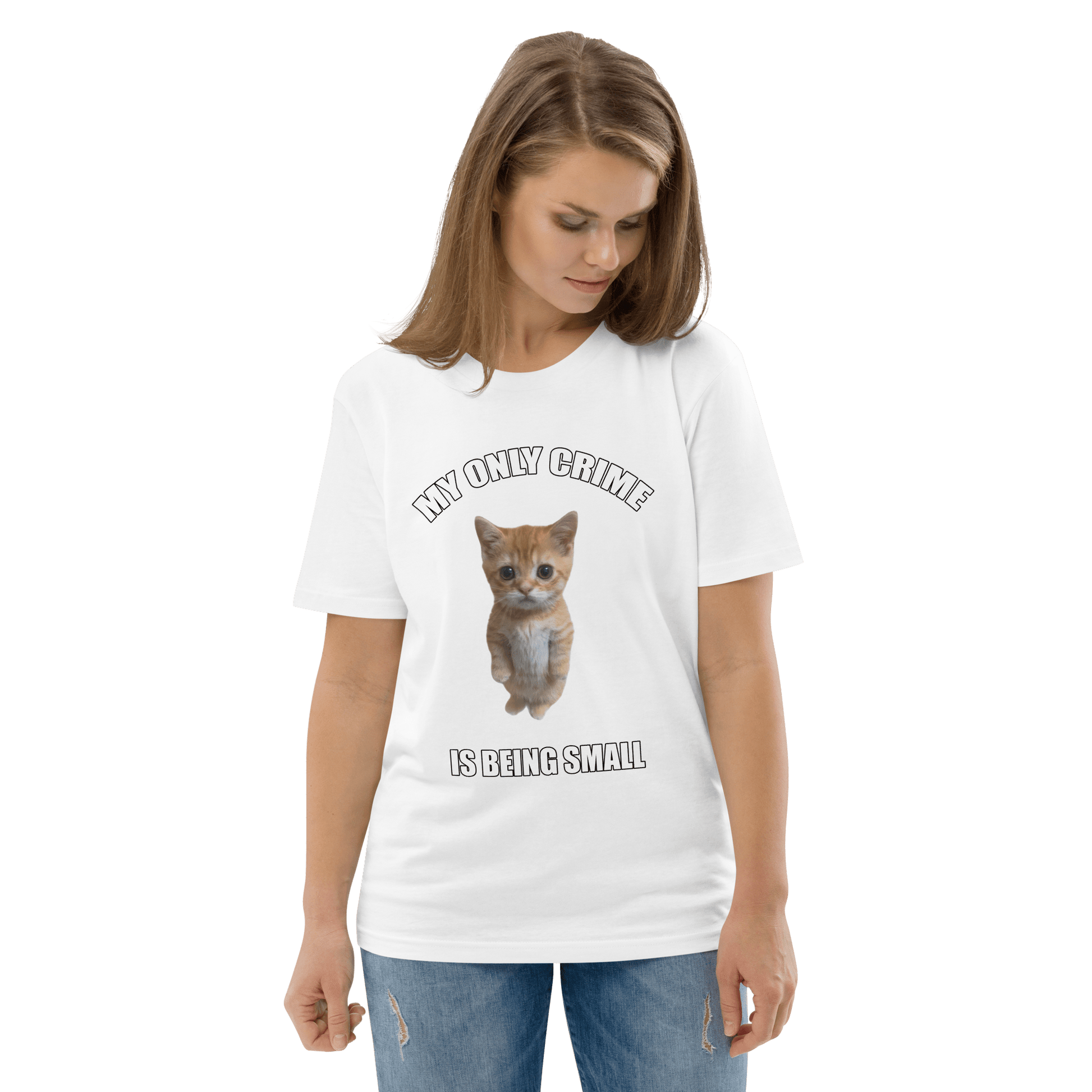 My Only Crime Is Being Small Premium Organic T-Shirt Meme - Fraiche Peche | Shirtposting