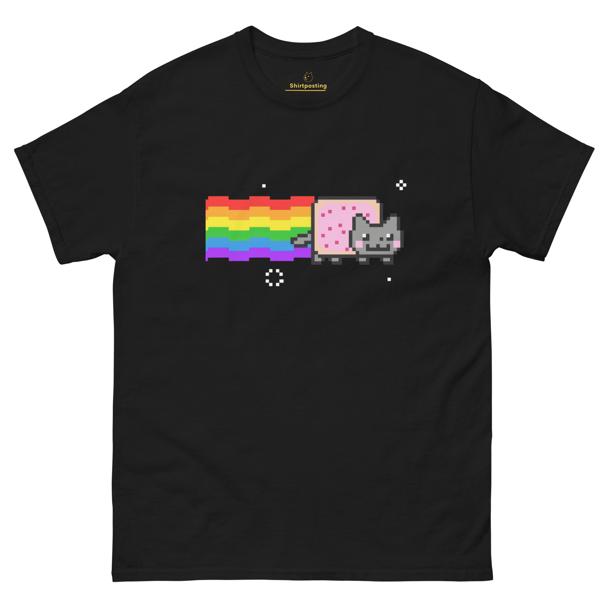 Nyan Cat Classic T-Shirt Meme - Black | Shirtposting