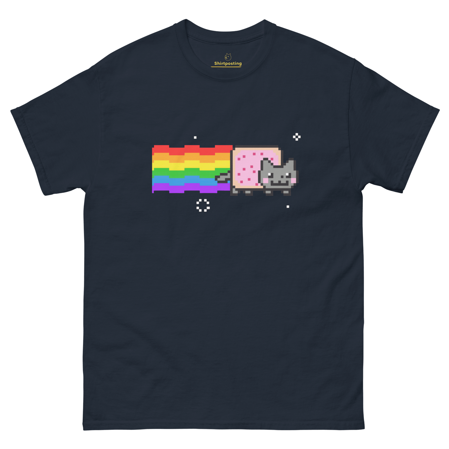 Nyan Cat Classic T-Shirt Meme - Navy | Shirtposting