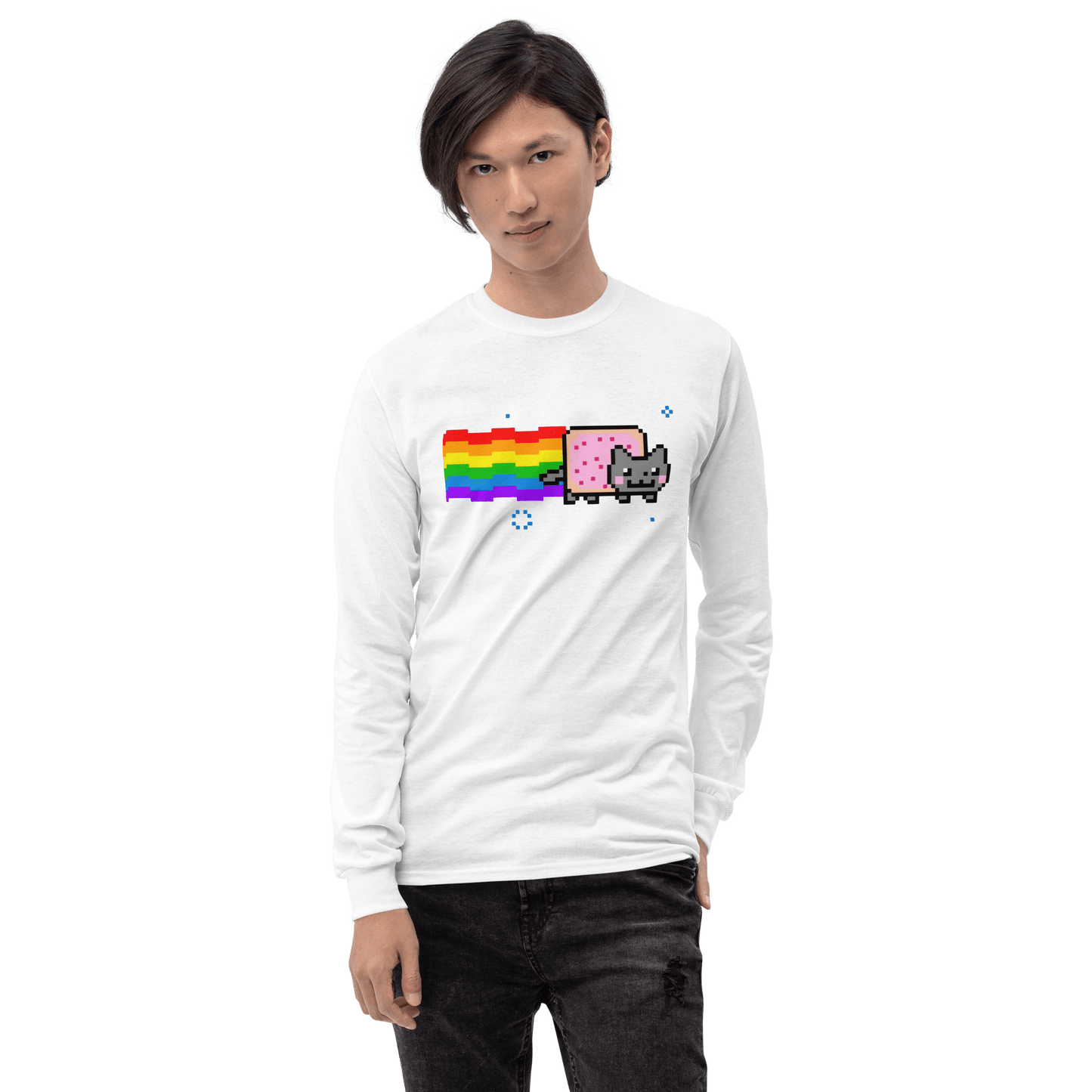 Nyan Cat Long Sleeve T-Shirt Meme - Royal | Shirtposting