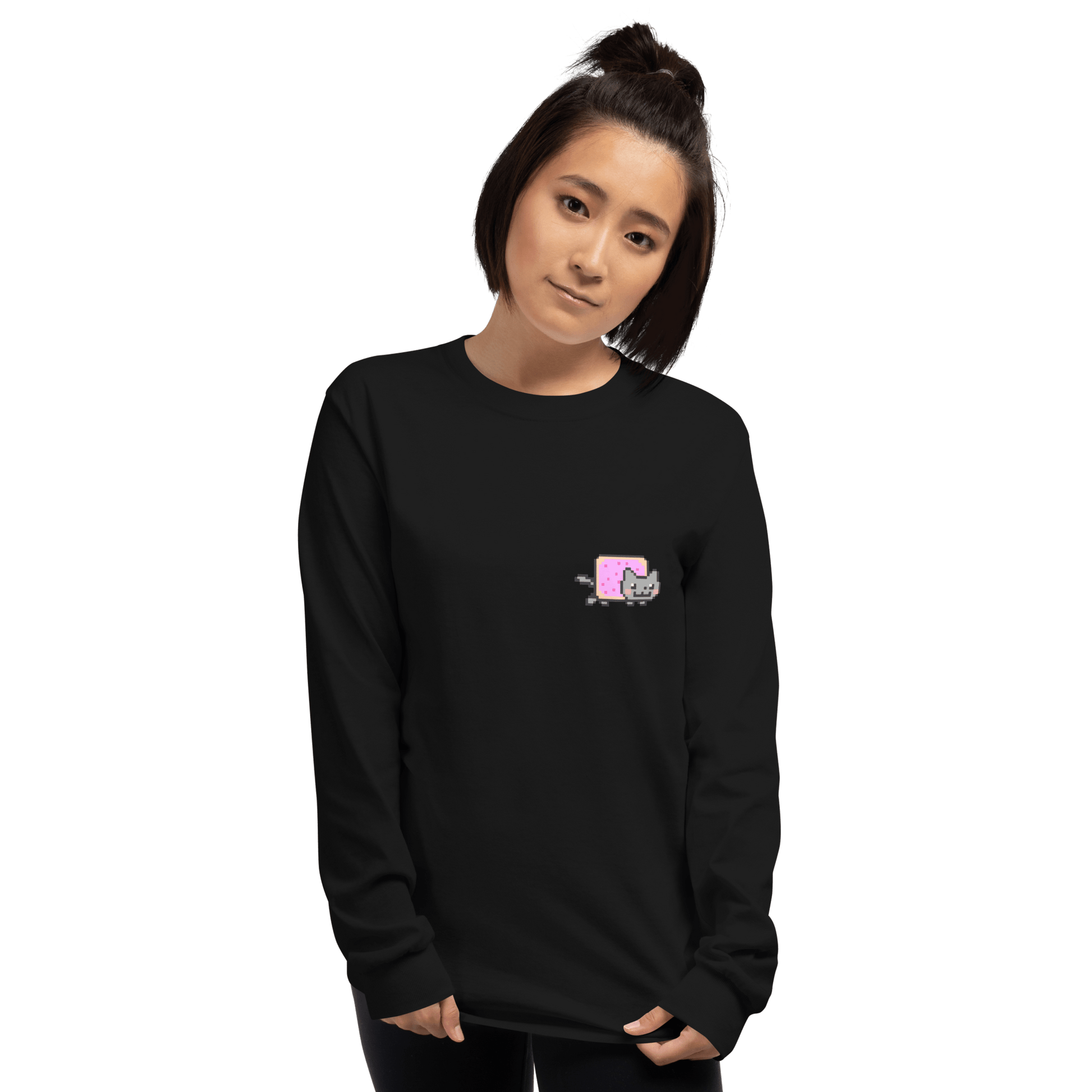 Nyan Cat Long Sleeve T-Shirt Meme - Sport Grey | Shirtposting