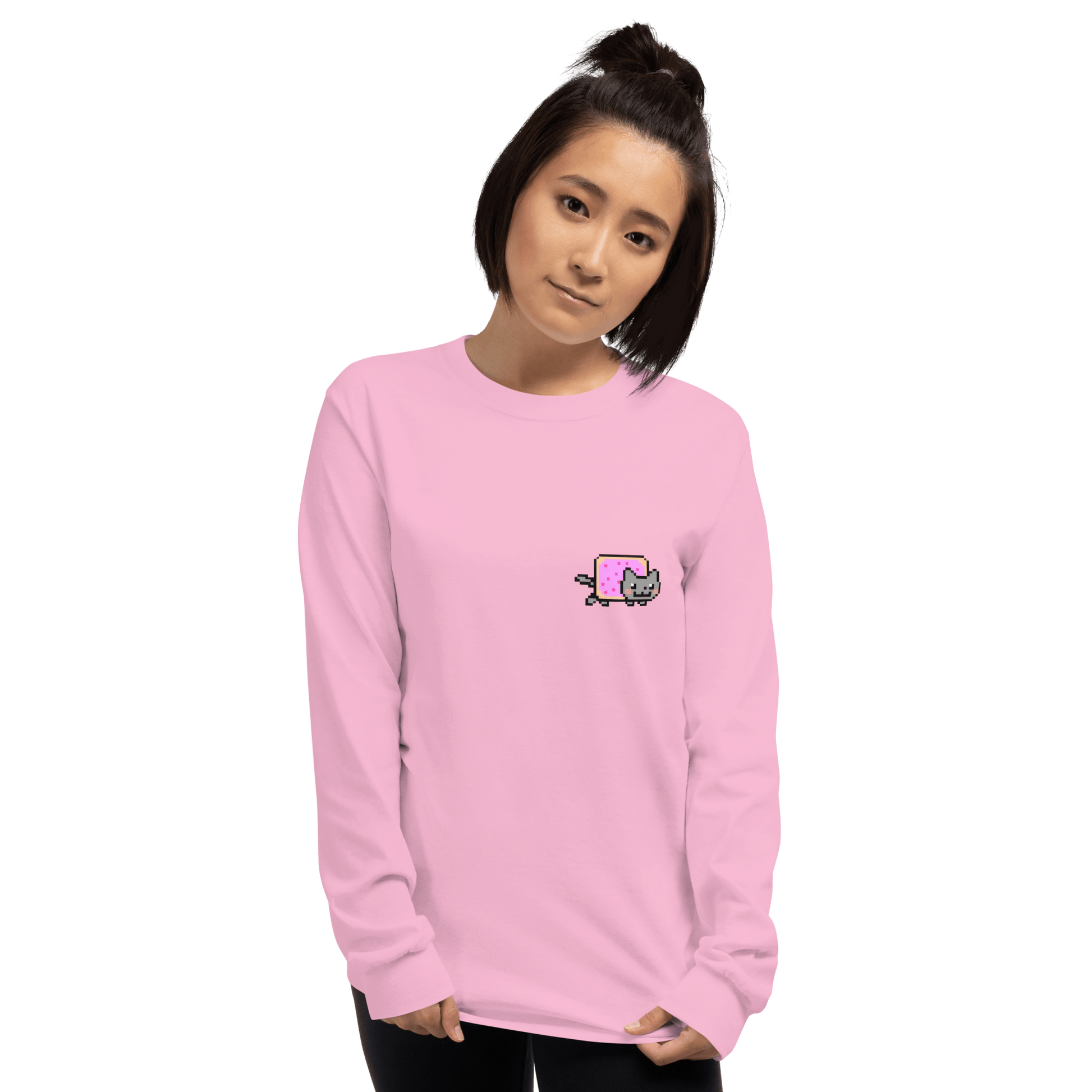 Nyan Cat Long Sleeve T-Shirt Meme - Sport Grey | Shirtposting