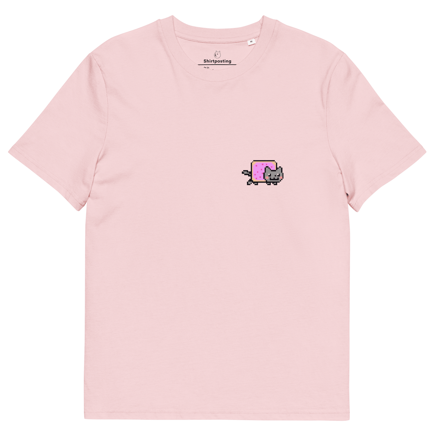 Nyan Cat Premium Organic T-Shirt Meme - Cotton Pink | Shirtposting