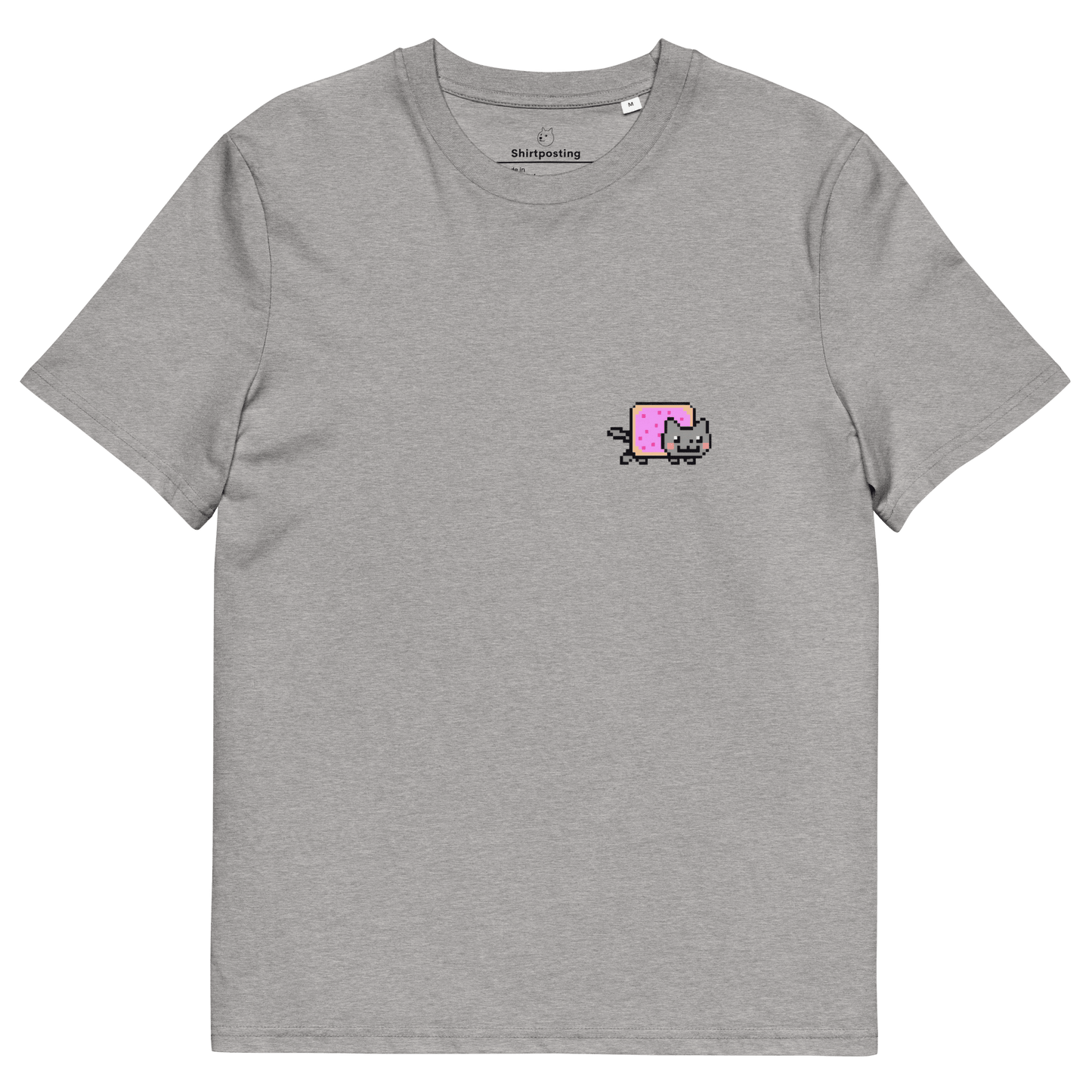 Nyan Cat Premium Organic T-Shirt Meme - Heather Grey | Shirtposting