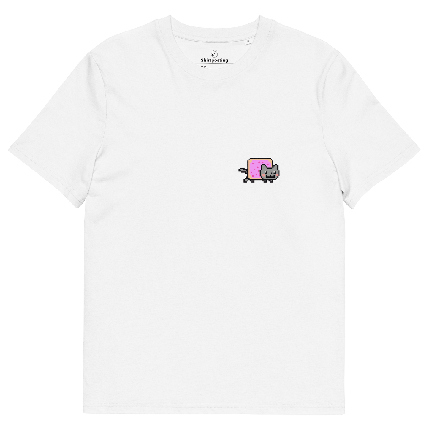 Nyan Cat Premium Organic T-Shirt Meme - White | Shirtposting