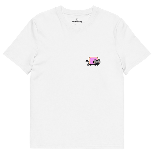 Nyan Cat Premium Organic T-Shirt Meme - White | Shirtposting