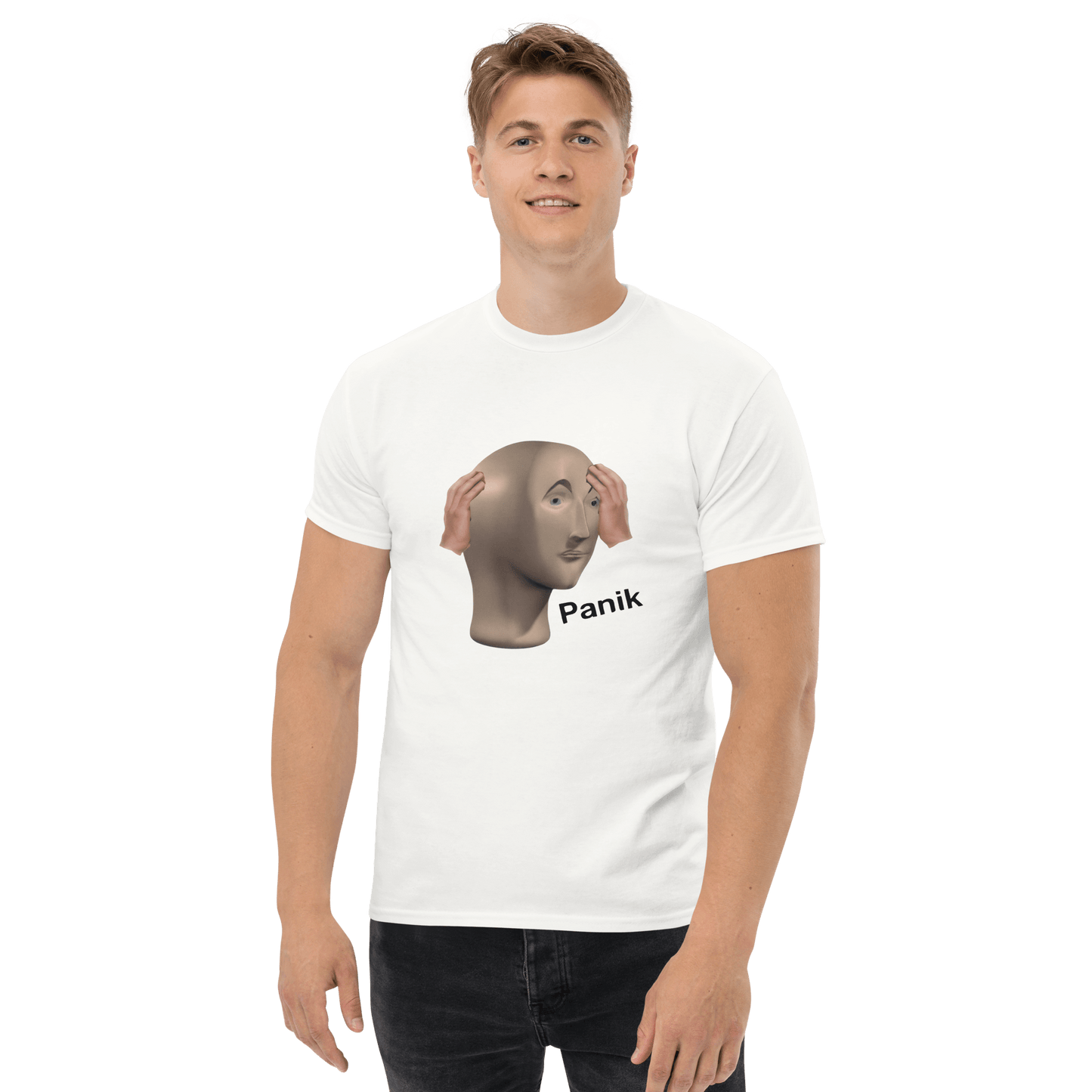 Panik Classic T-Shirt Meme - Ash | Shirtposting