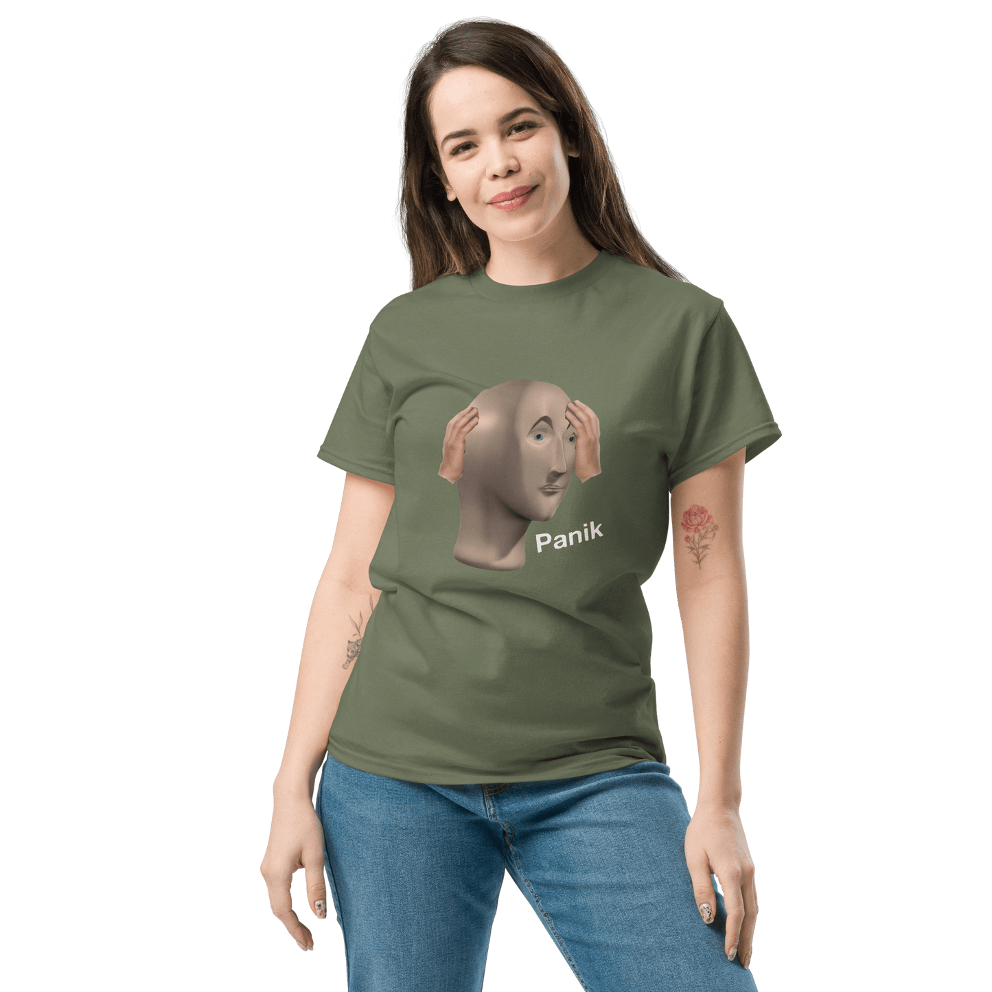 Panik Classic T-Shirt Meme - Black | Shirtposting