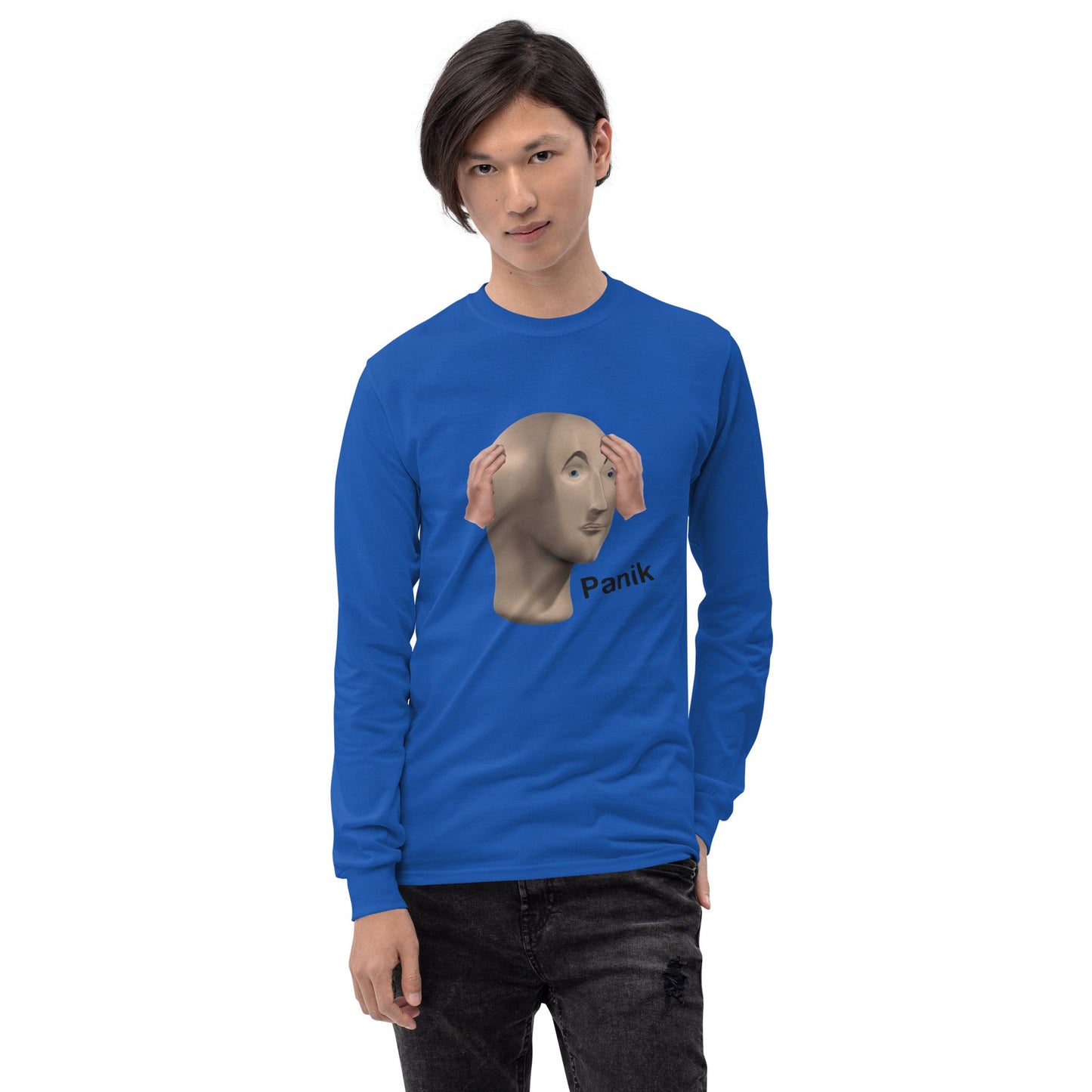 Panik Long Sleeve T-Shirt Meme - Ash | Shirtposting