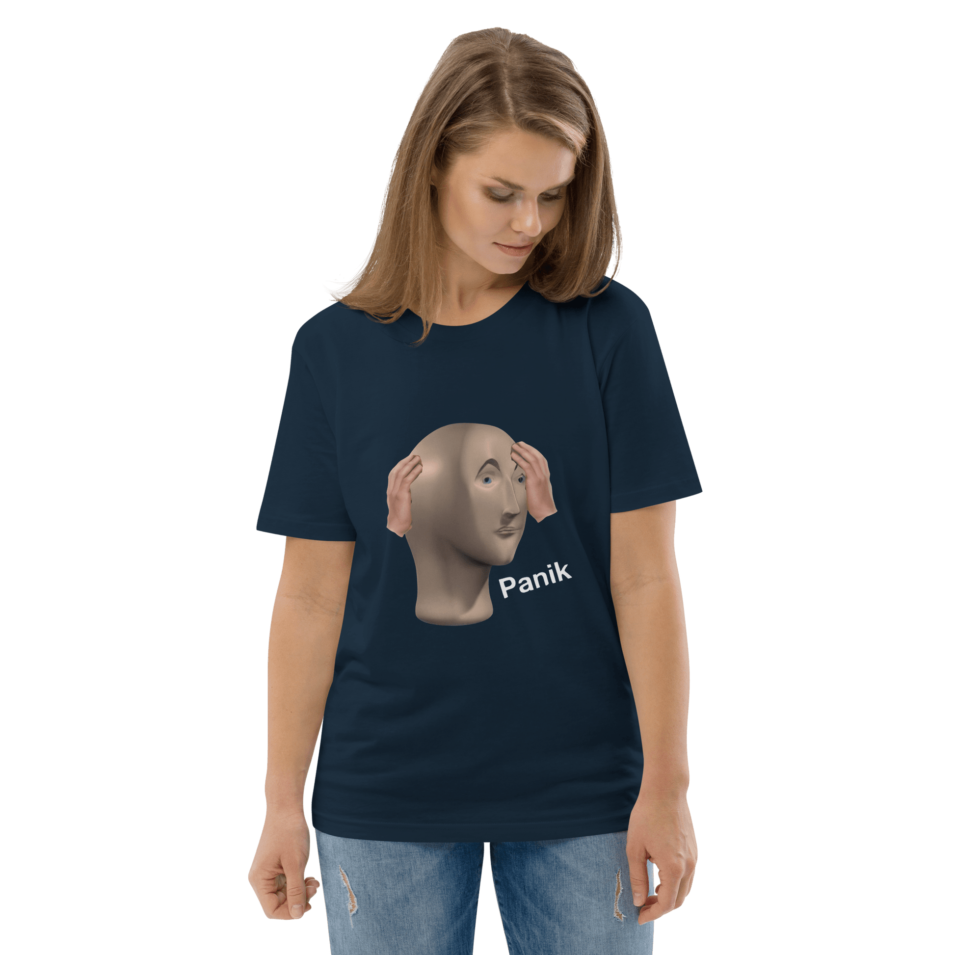 Panik Premium Organic T-Shirt Meme - Dark Heather Grey | Shirtposting