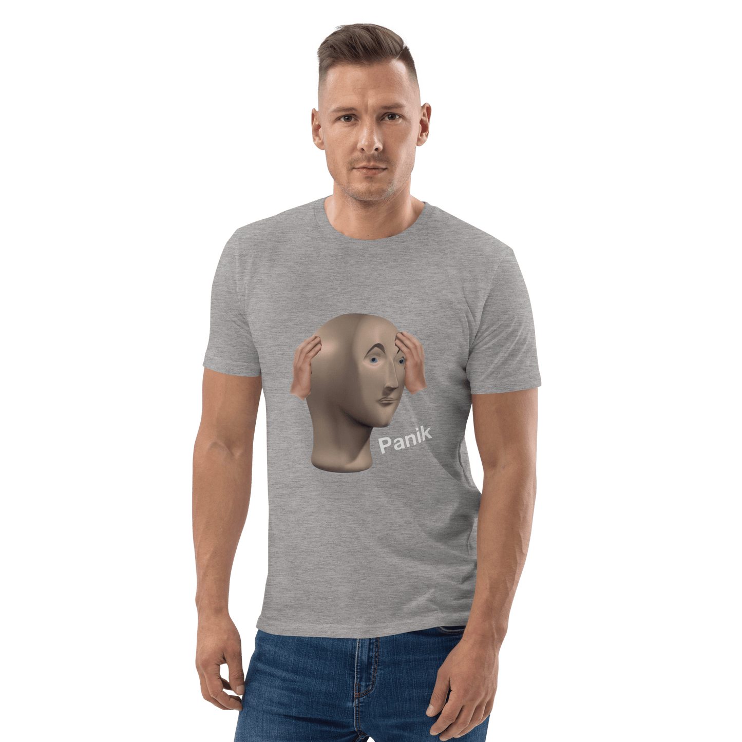 Panik Premium Organic T-Shirt Meme - Dark Heather Grey | Shirtposting