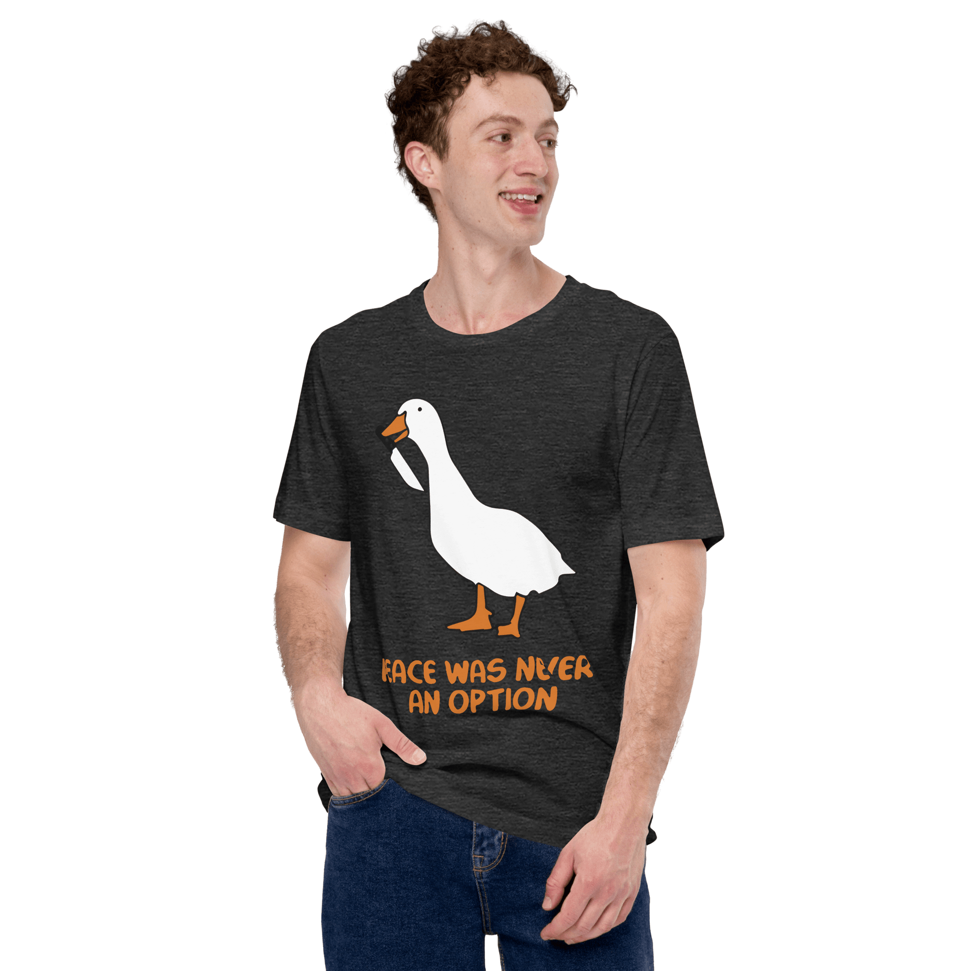Peace Was Never An Option Classic T-Shirt Meme - Dark Grey | Shirtposting