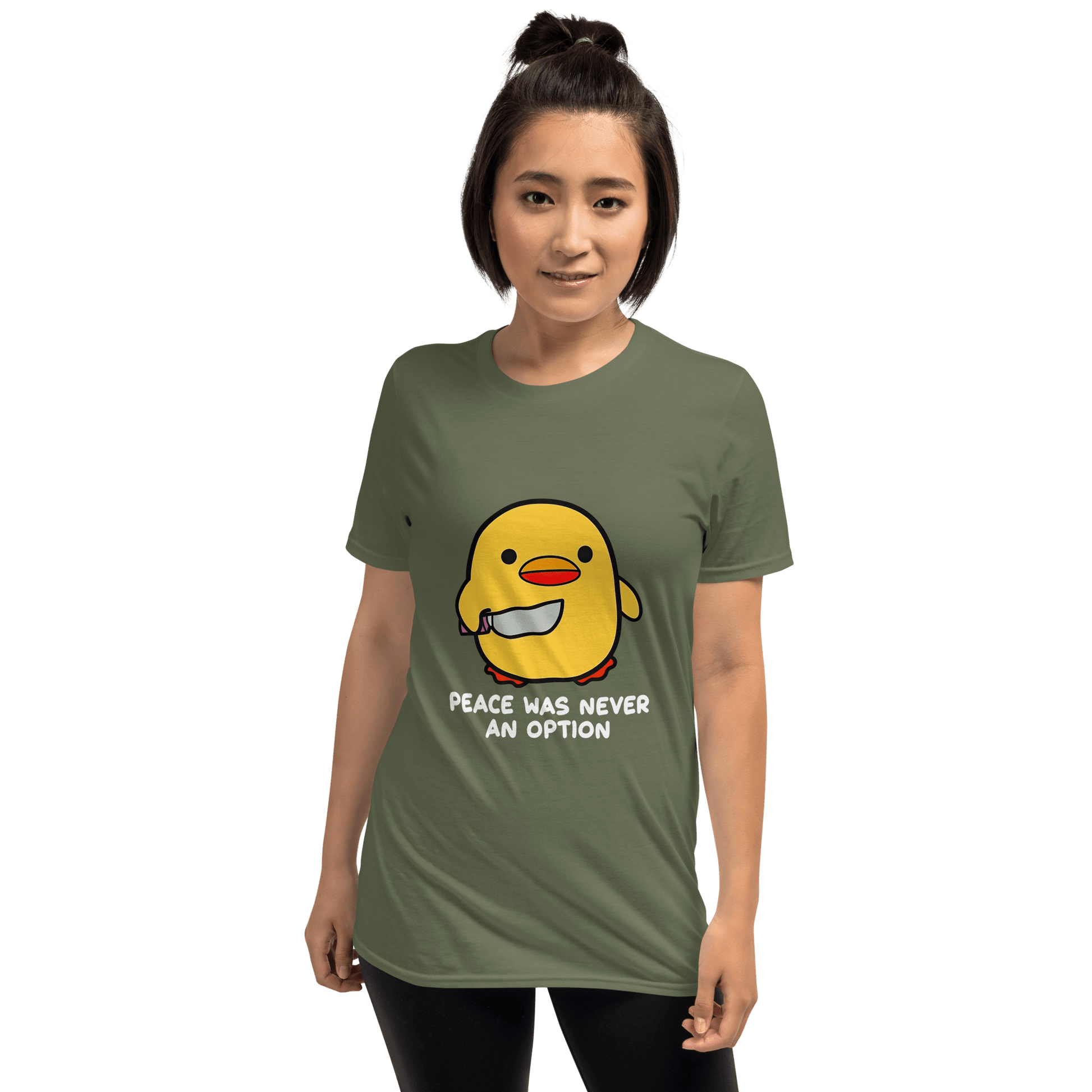 Peace Was Never An Option Classic T-Shirt Meme - Dark Heather Grey | Shirtposting
