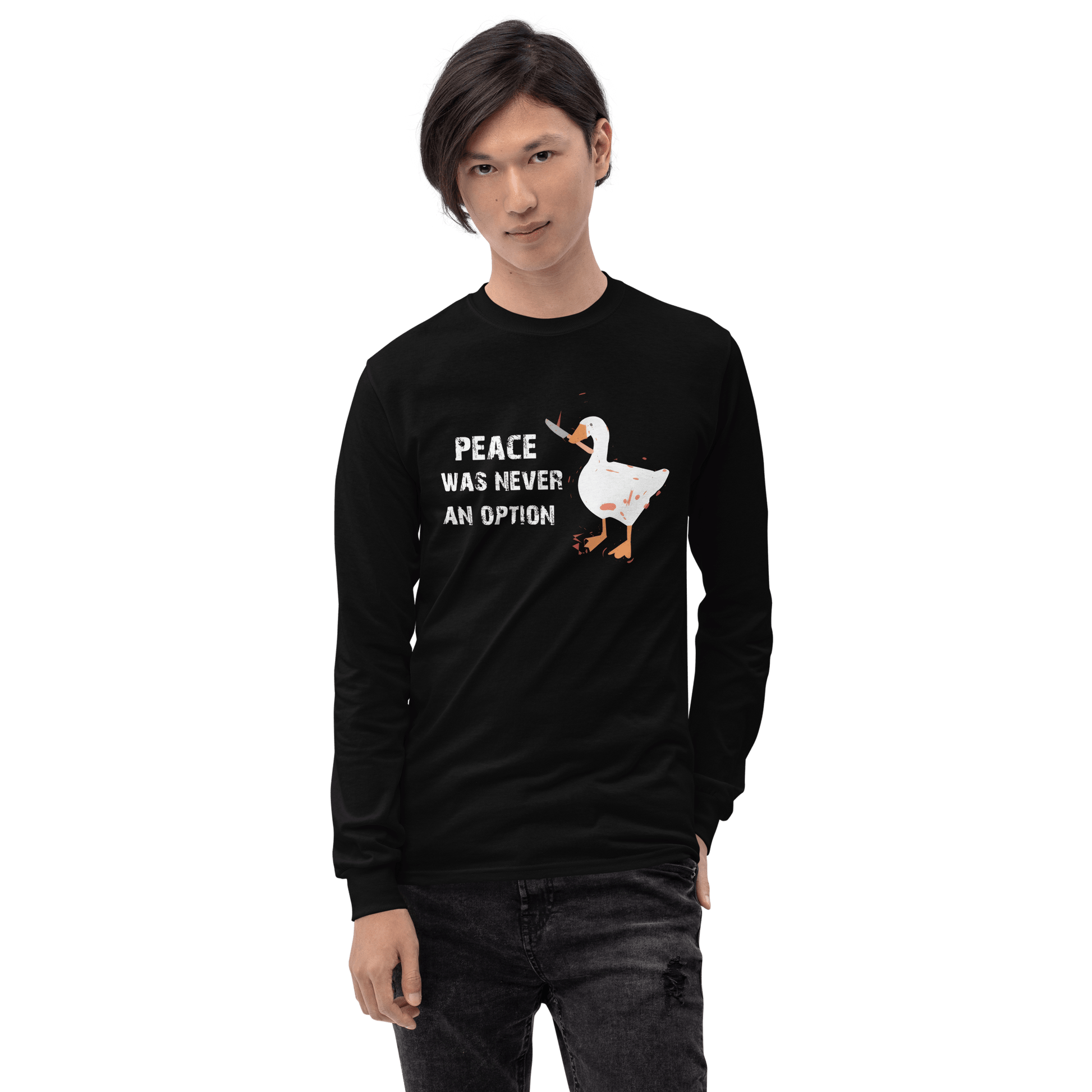 Peace Was Never An Option Long Sleeve T-Shirt Meme - Royal | Shirtposting