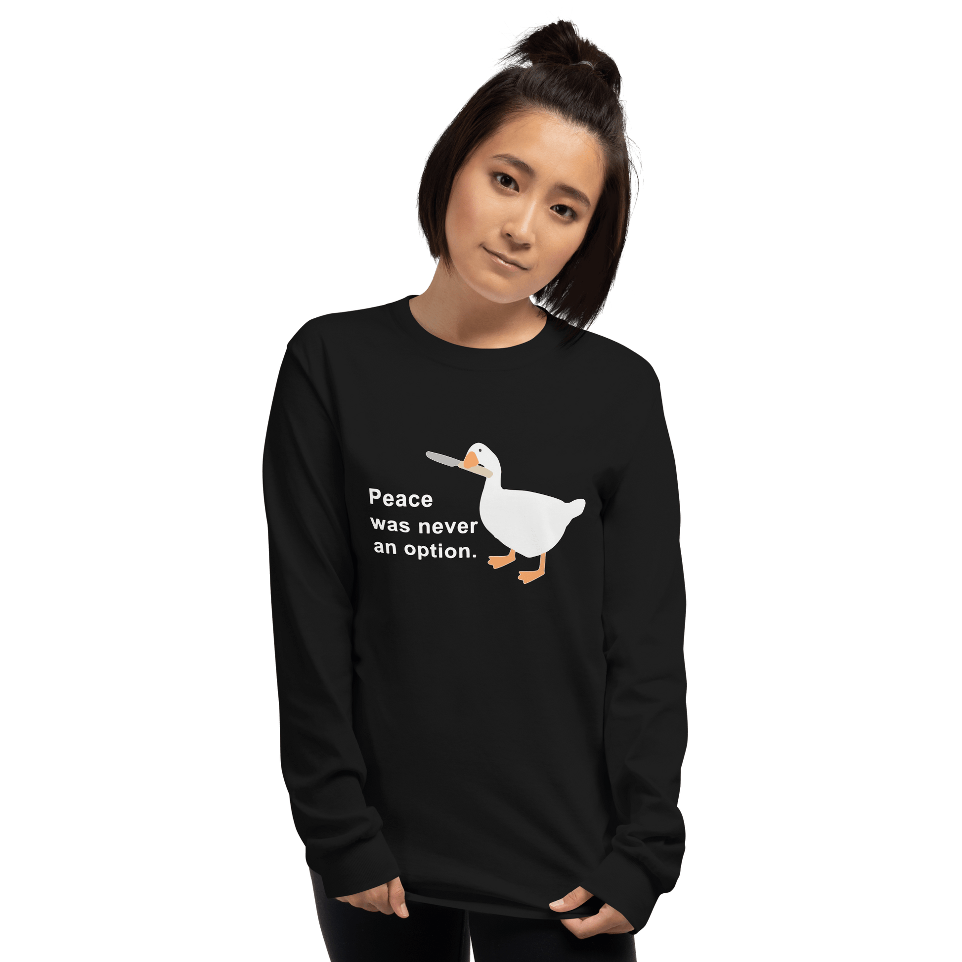 Peace Was Never An Option Long Sleeve T-Shirt Meme - Royal | Shirtposting