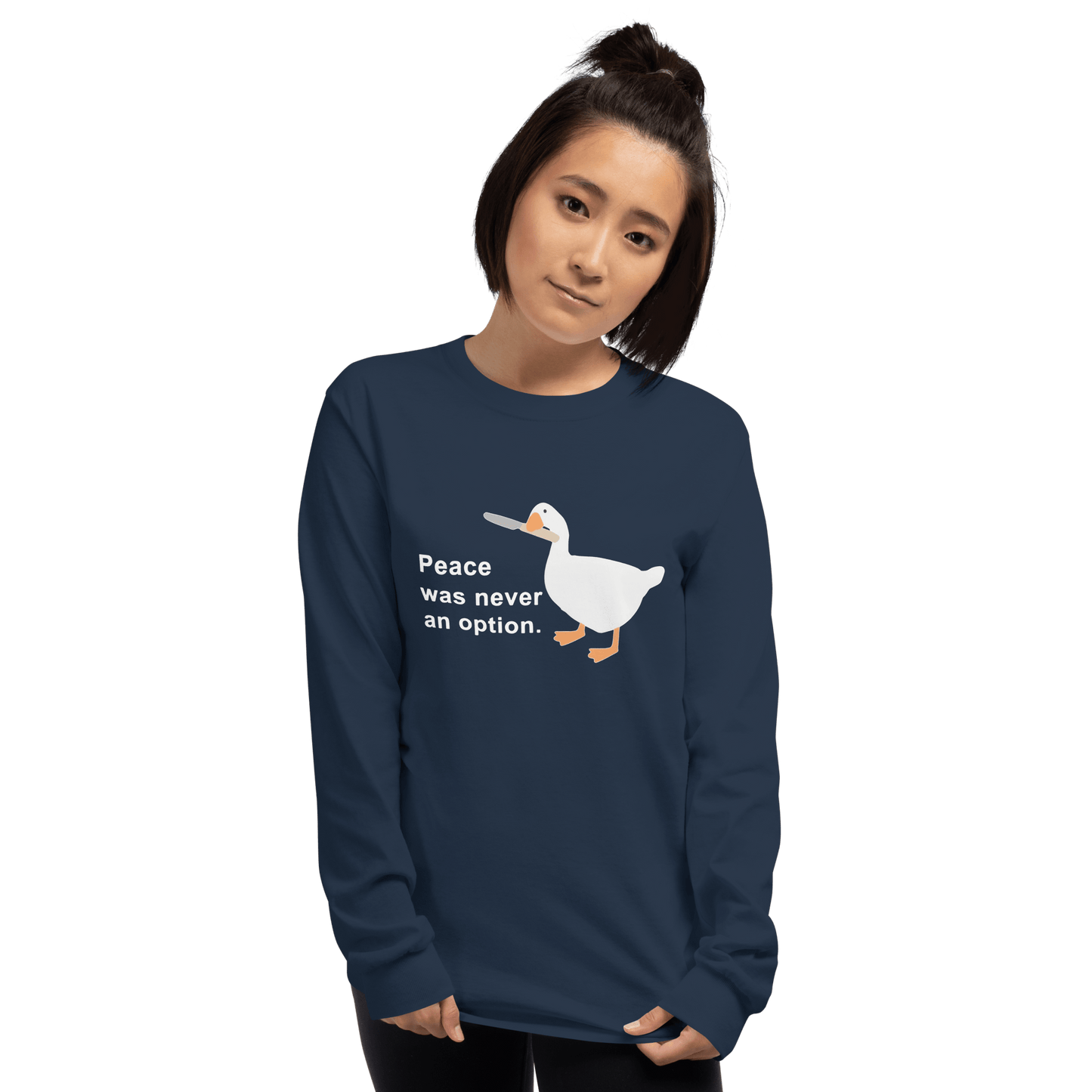 Peace Was Never An Option Long Sleeve T-Shirt Meme - Royal | Shirtposting