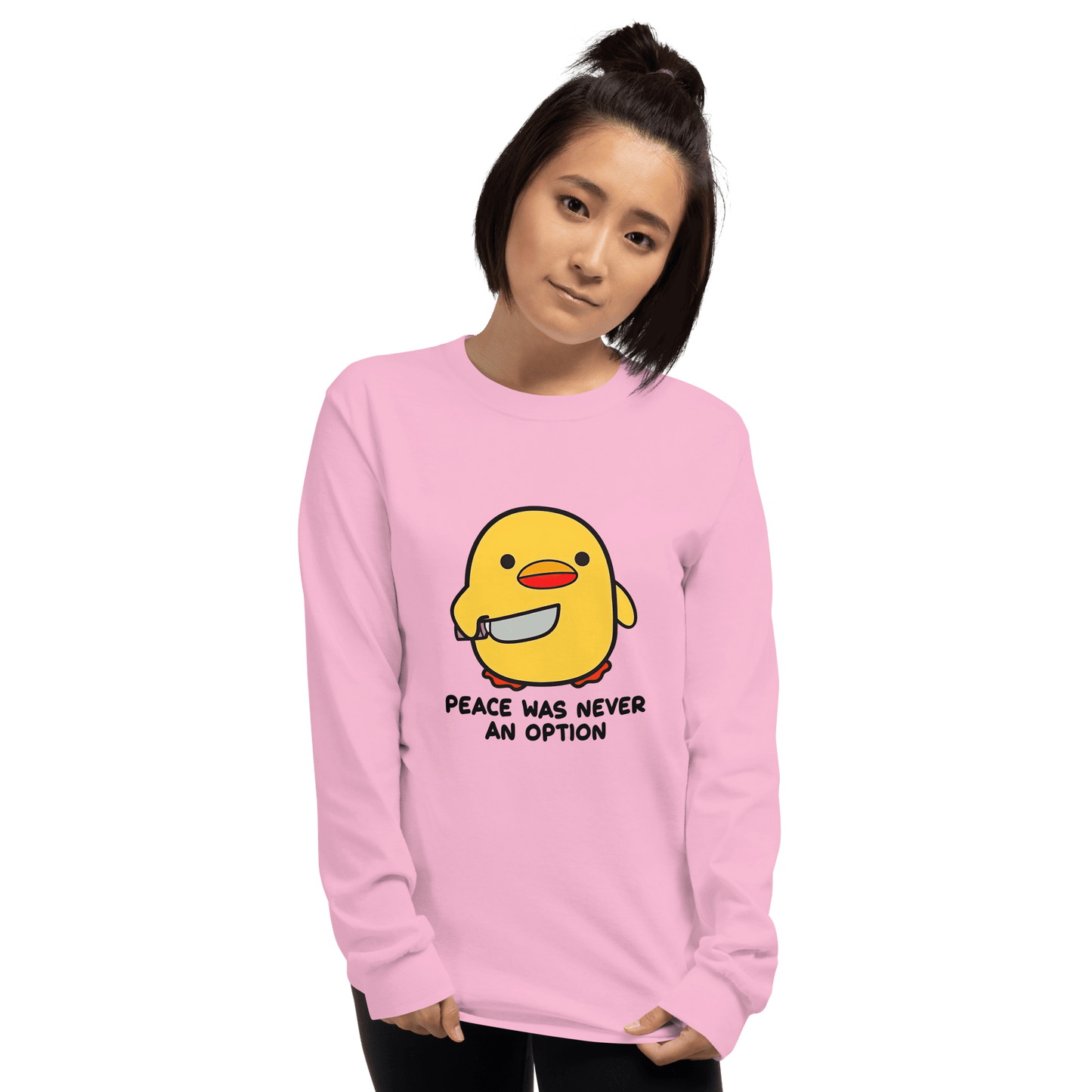 Peace Was Never An Option Long Sleeve T-Shirt Meme - Sand | Shirtposting
