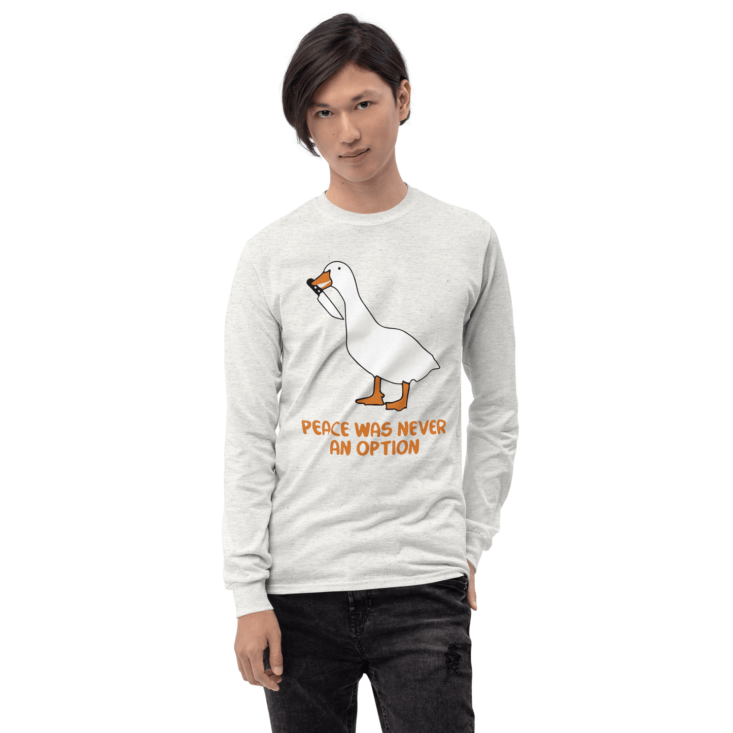 Peace Was Never An Option Long Sleeve T-Shirt Meme - Sand | Shirtposting
