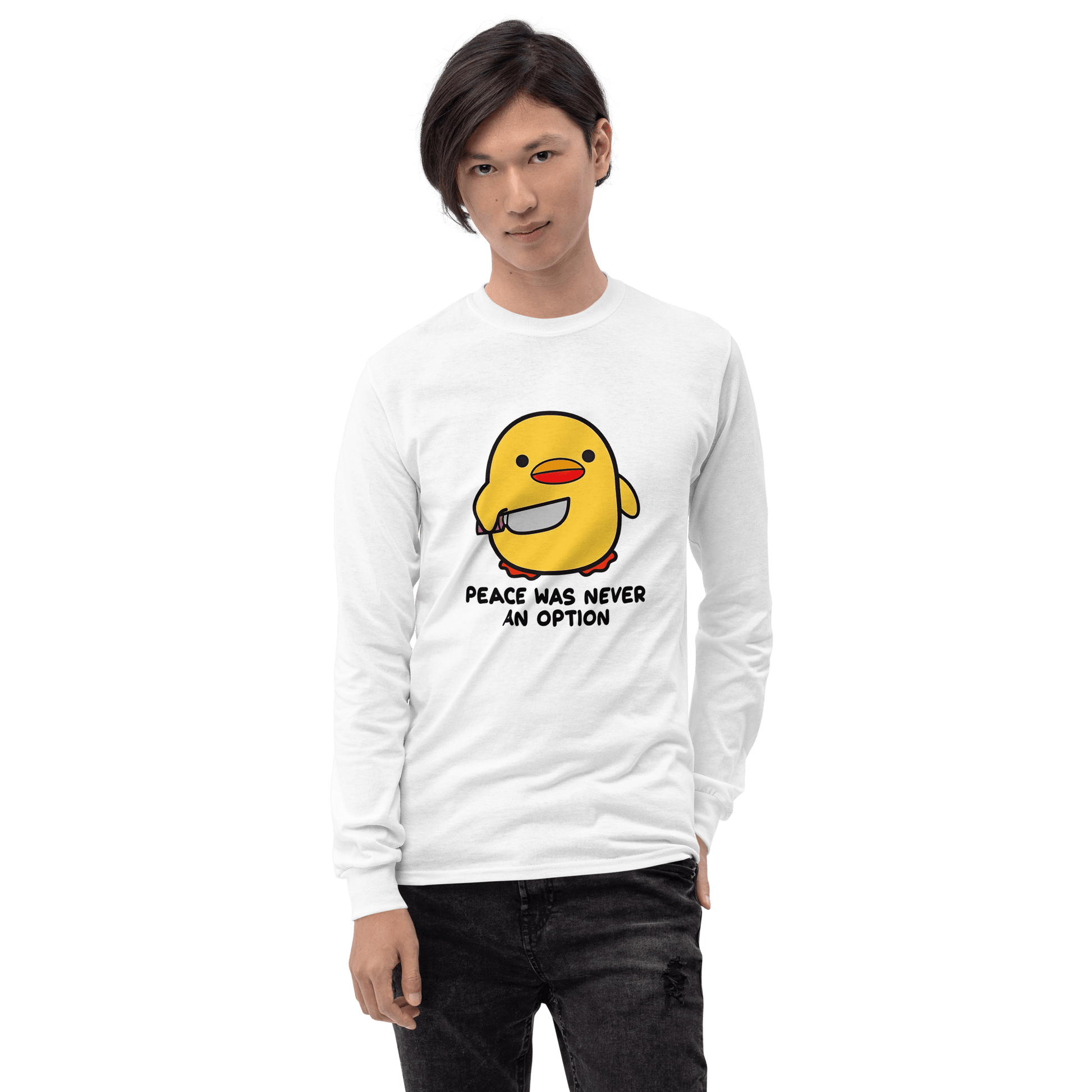 Peace Was Never An Option Long Sleeve T-Shirt Meme - Sand | Shirtposting