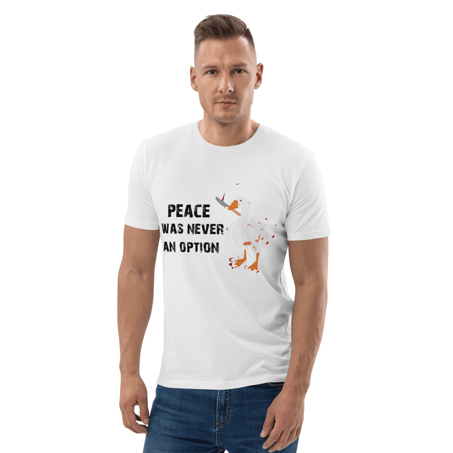 Peace Was Never An Option Premium Organic T-Shirt Meme - Desert Dust | Shirtposting