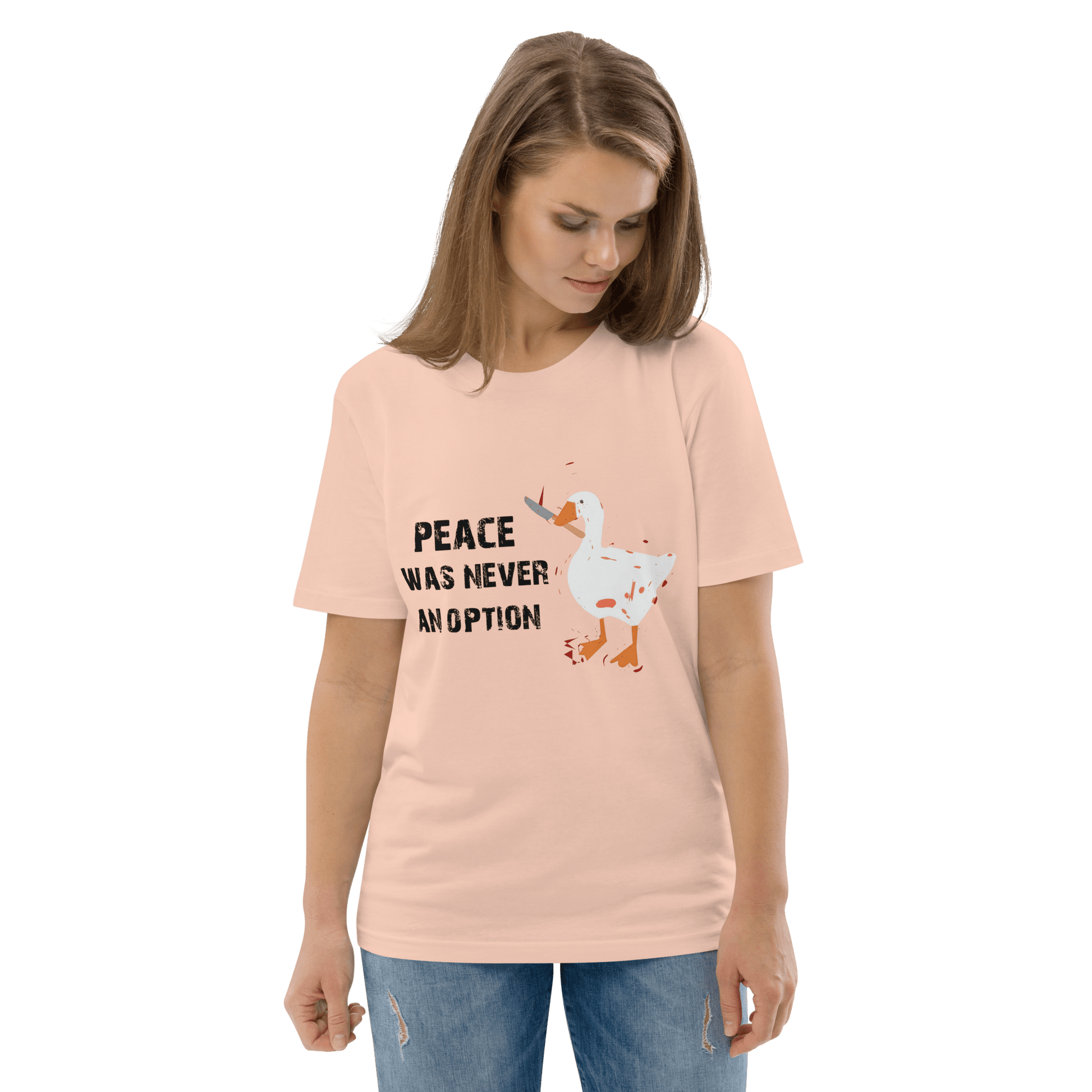 Peace Was Never An Option Premium Organic T-Shirt Meme - Desert Dust | Shirtposting