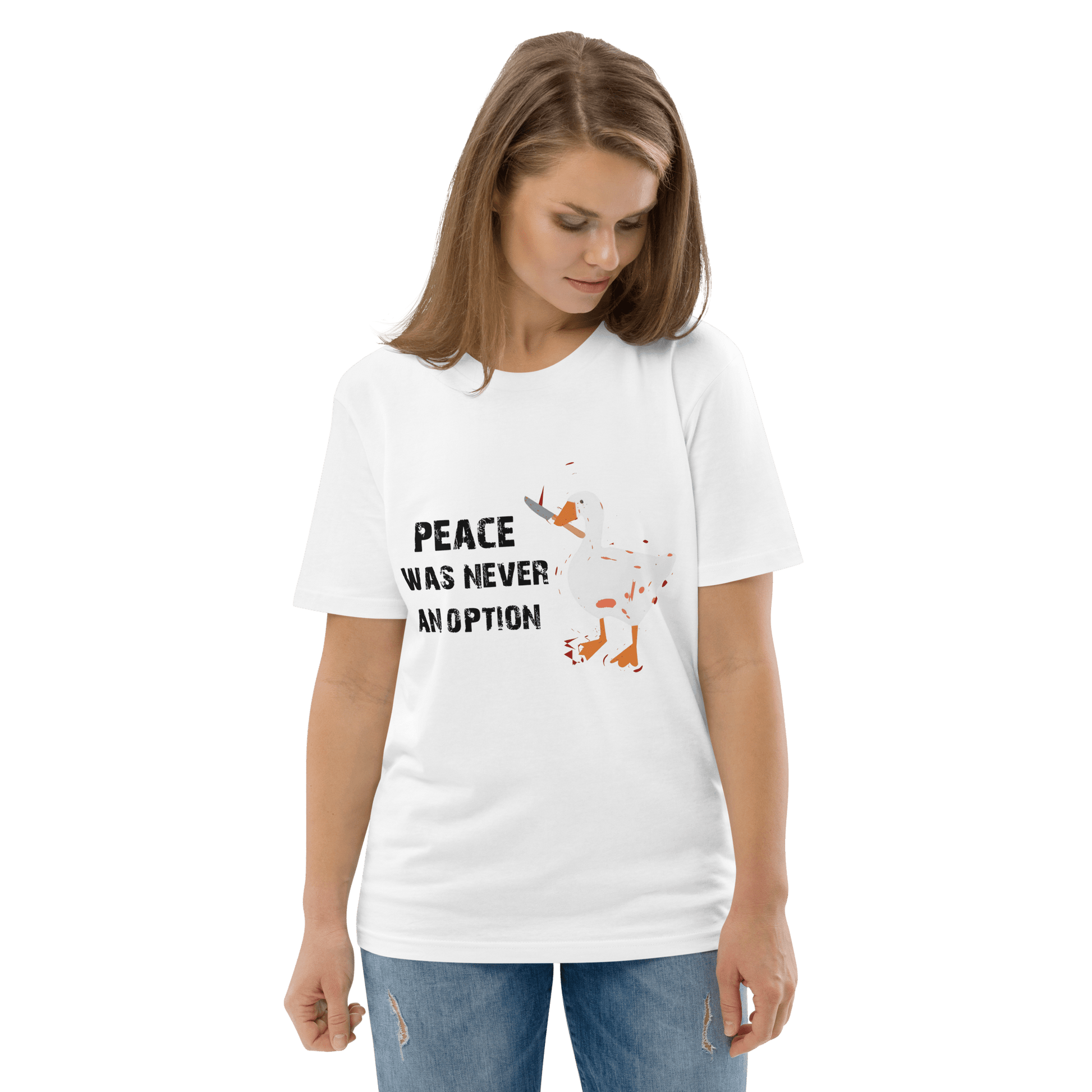 Peace Was Never An Option Premium Organic T-Shirt Meme - Desert Dust | Shirtposting