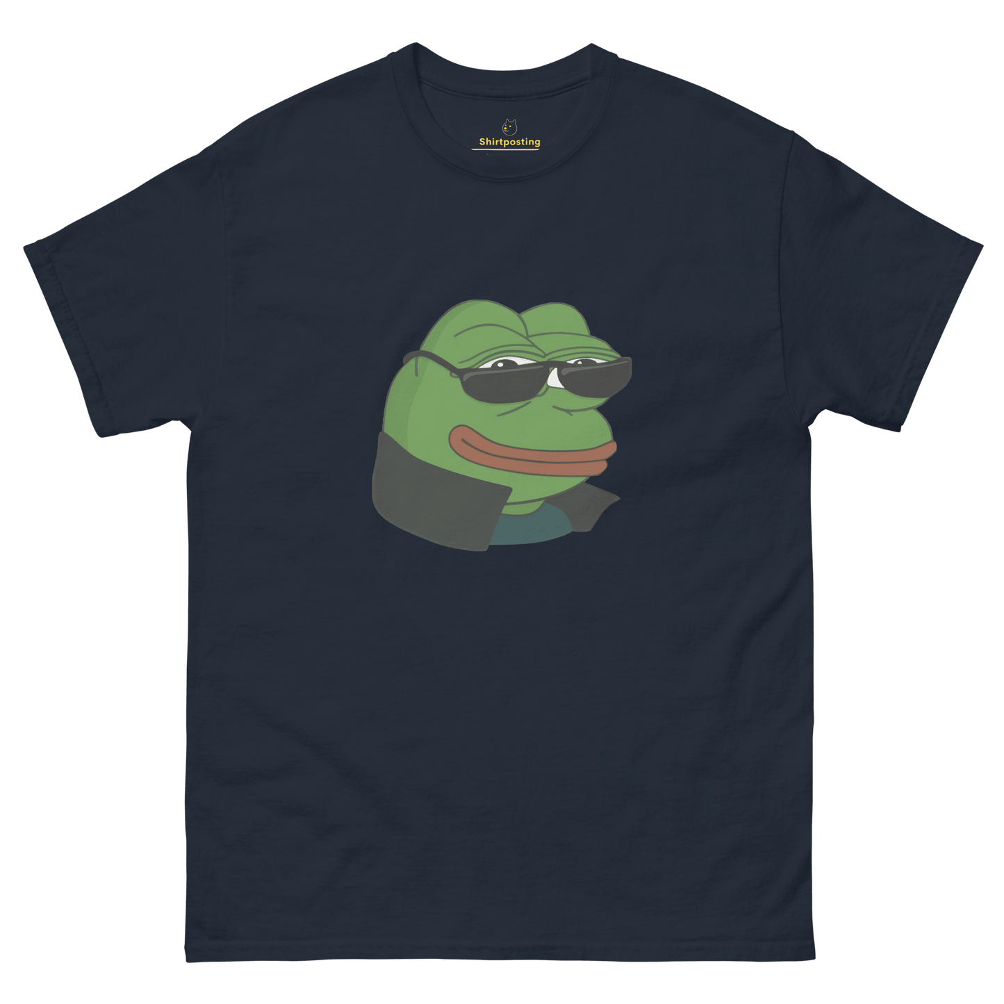 Pepe Classic T-Shirt Meme - Navy | Shirtposting