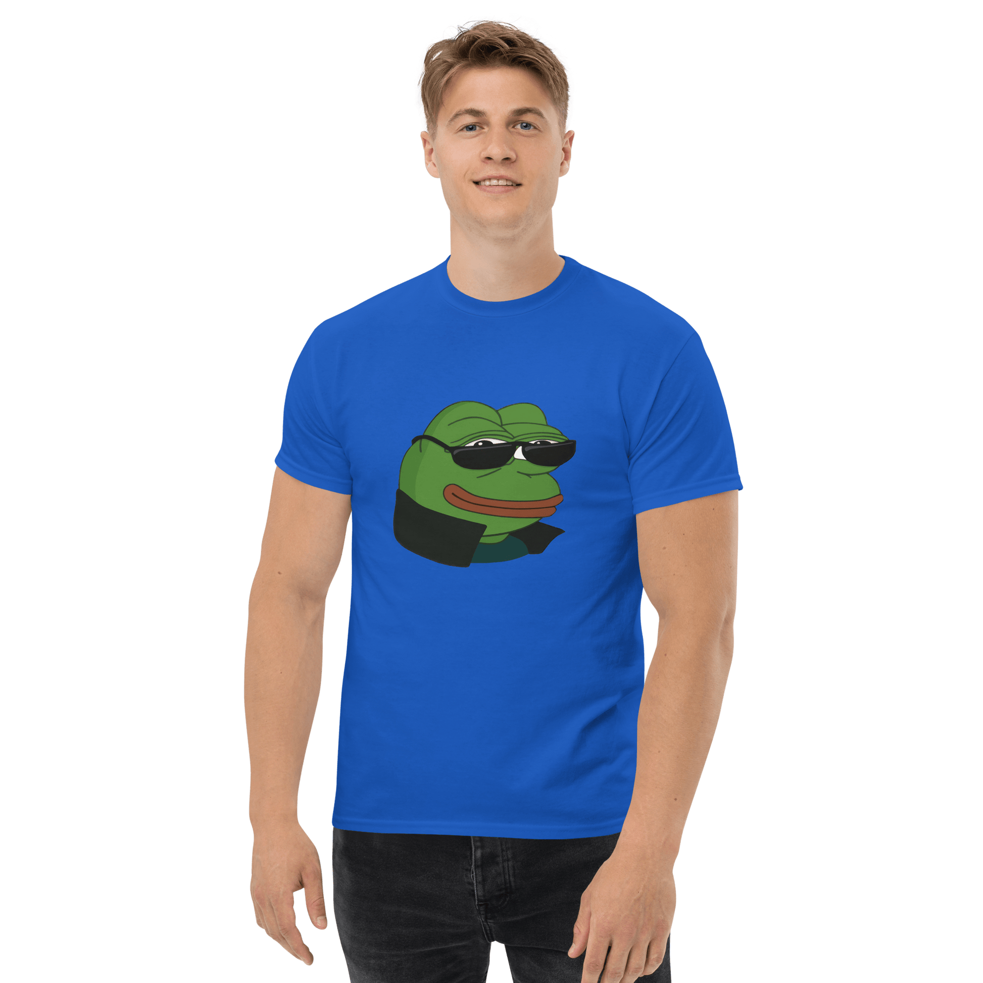 Pepe Classic T-Shirt Meme - Royal | Shirtposting