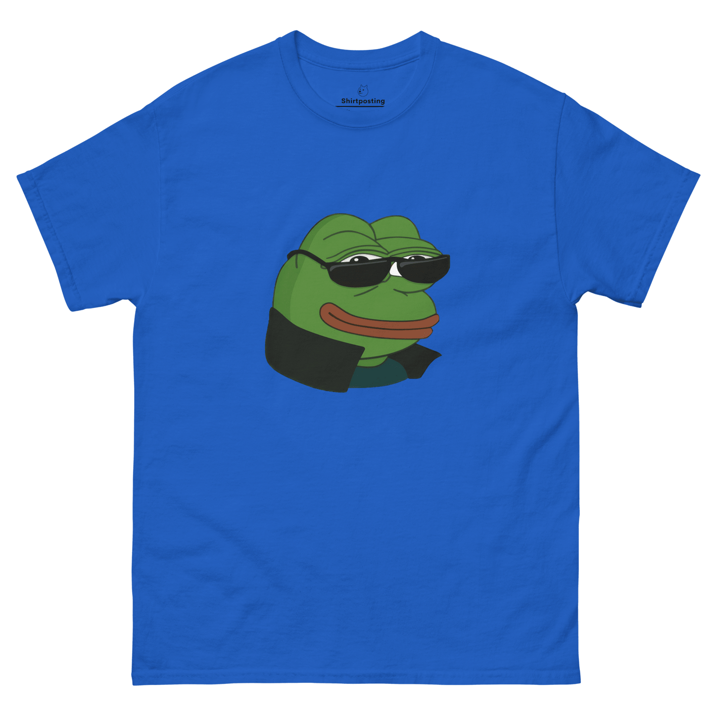 Pepe Classic T-Shirt Meme - Royal | Shirtposting