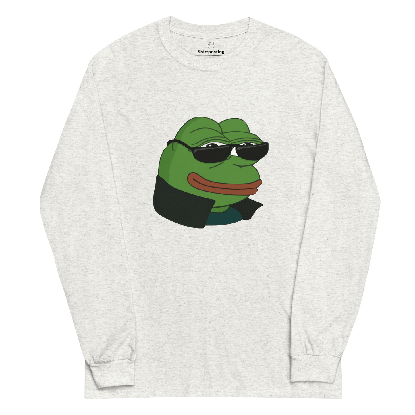 Pepe Long Sleeve T-Shirt Meme - Ash | Shirtposting