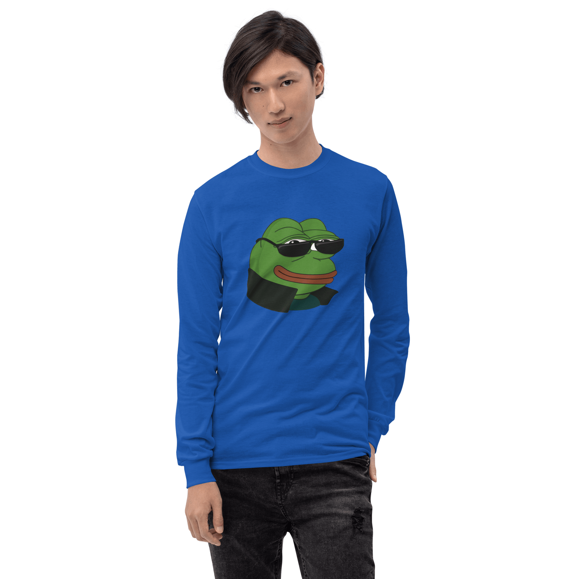 Pepe Long Sleeve T-Shirt Meme - Sport Grey | Shirtposting