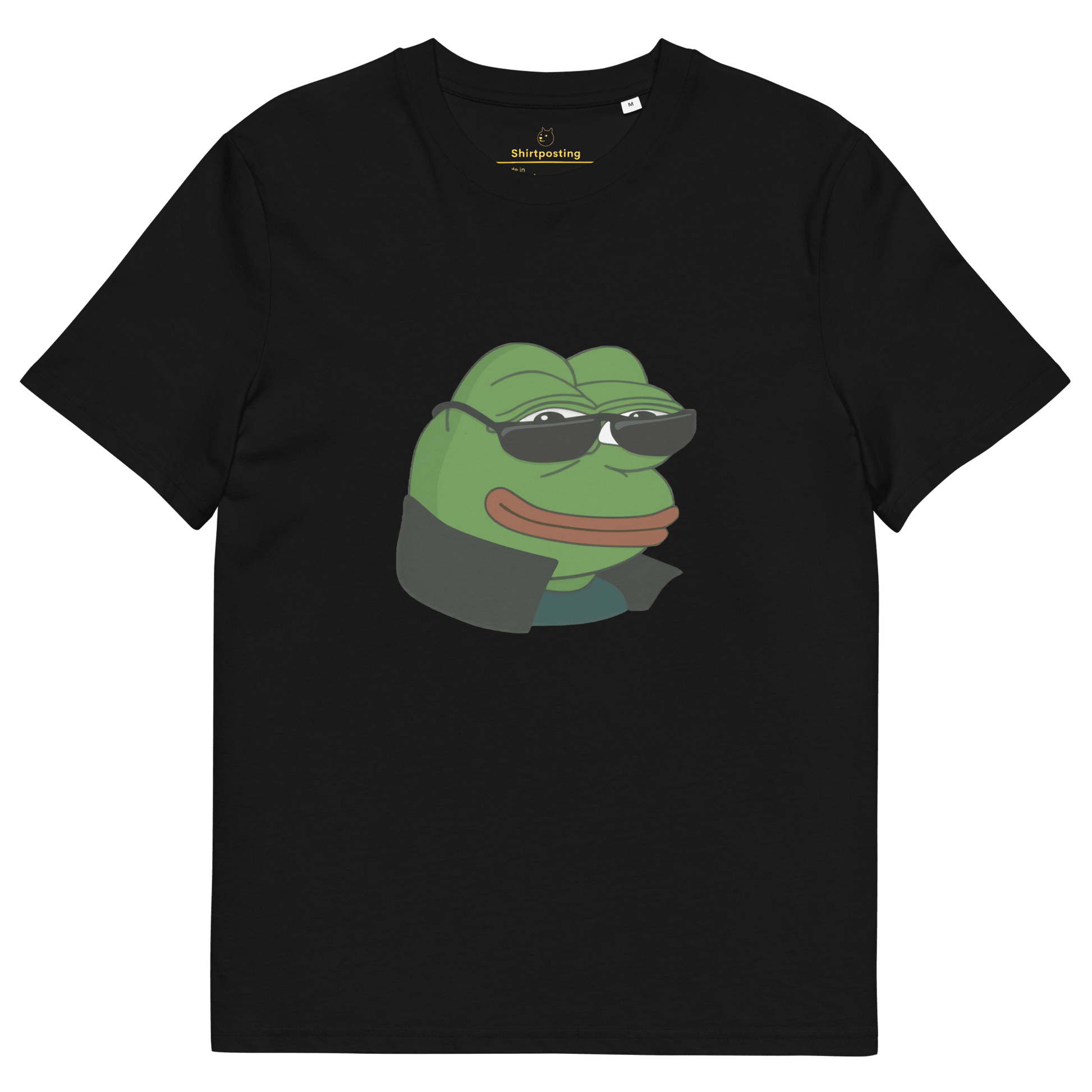 Pepe Premium Organic T-Shirt Meme - Black | Shirtposting