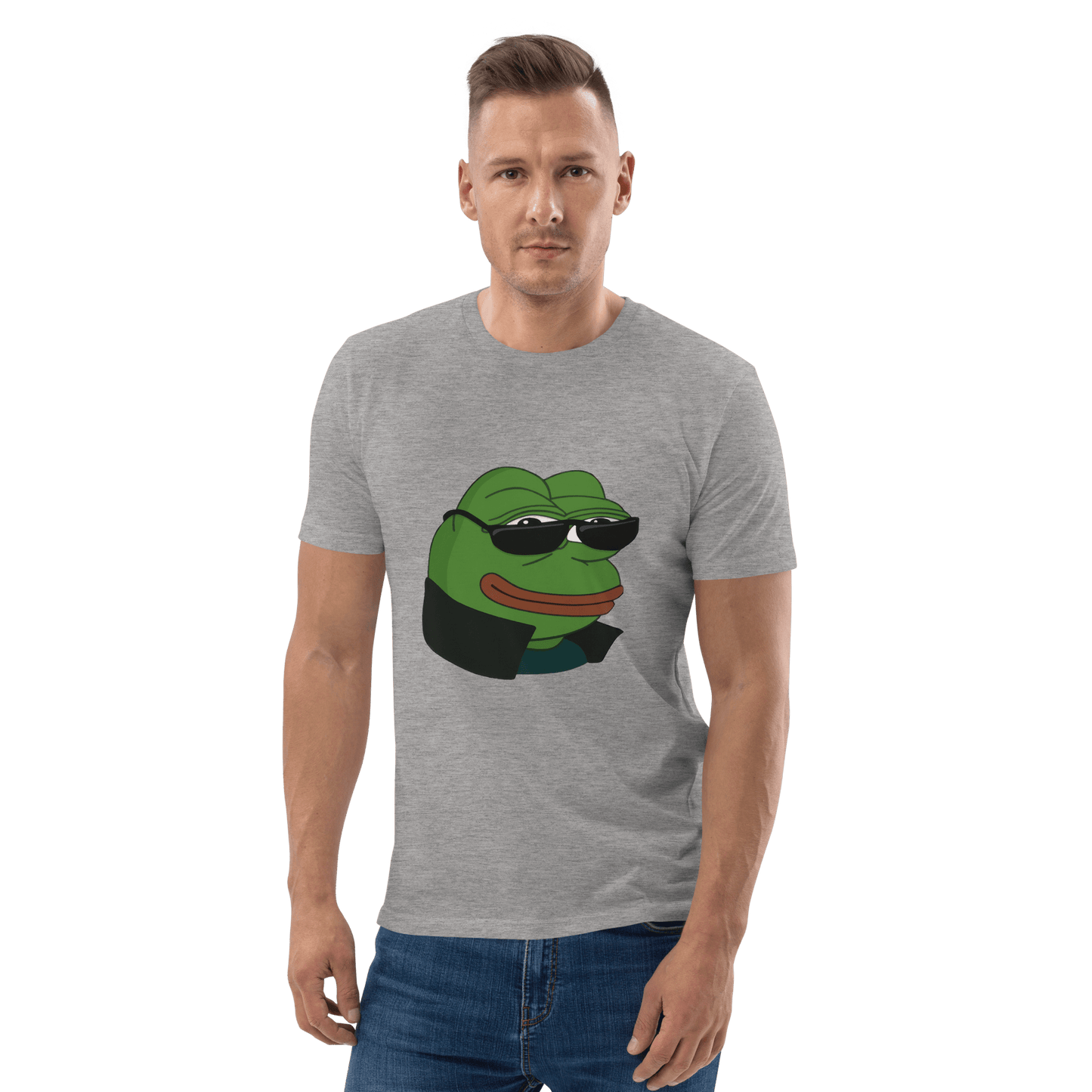 Pepe Premium Organic T-Shirt Meme - Dark Heather Grey | Shirtposting
